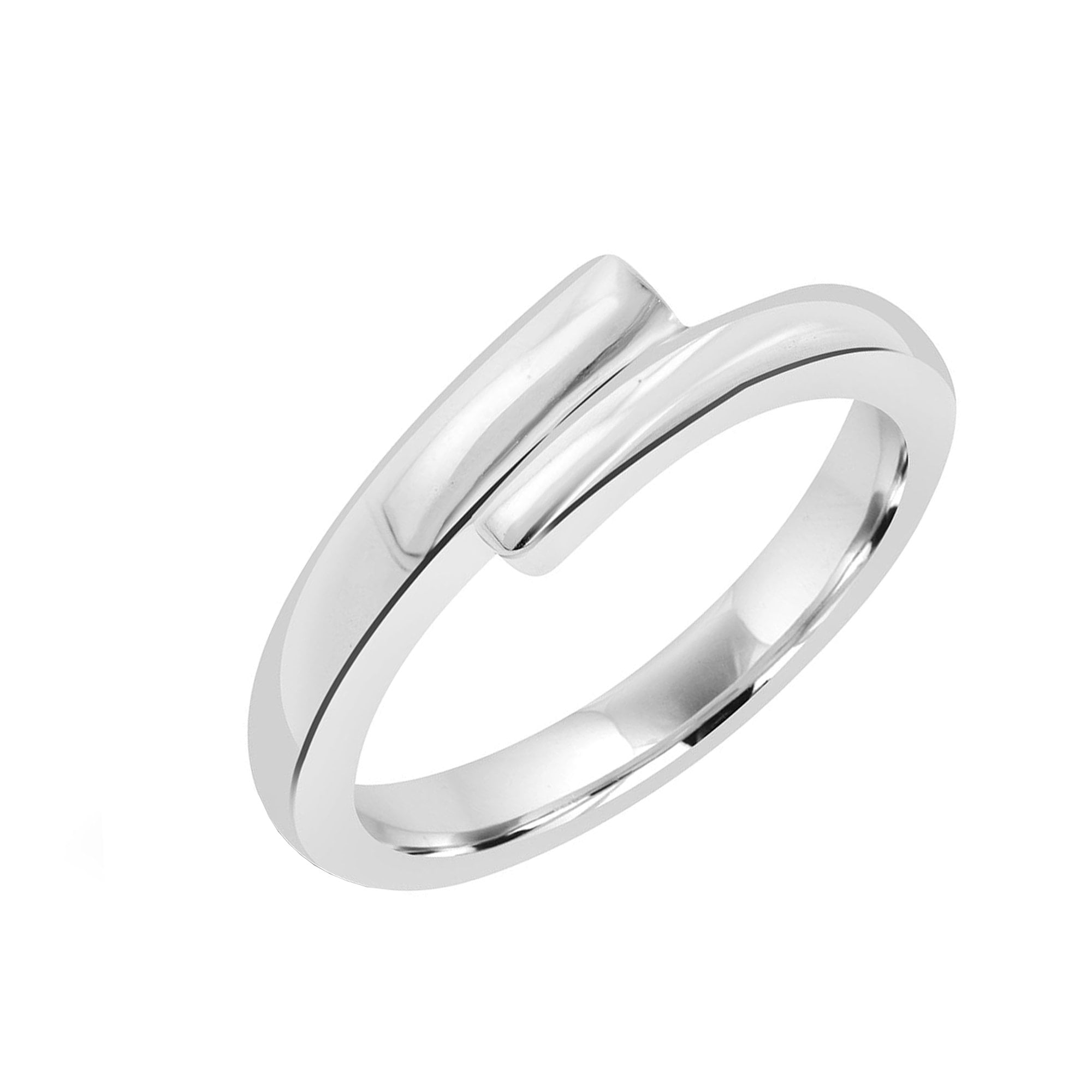 Handcrafted Sterling Silver Crossover Ring
