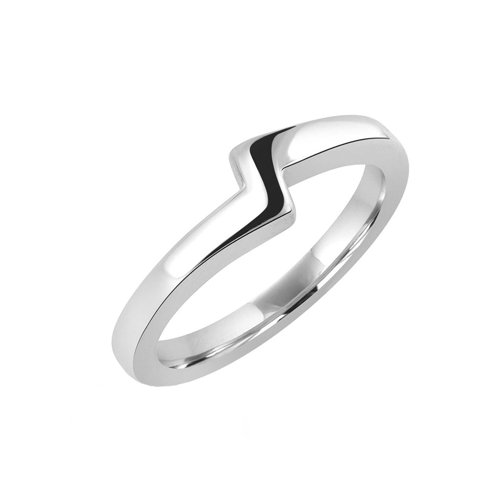 Sterling Silver Zigzag Shape Ring