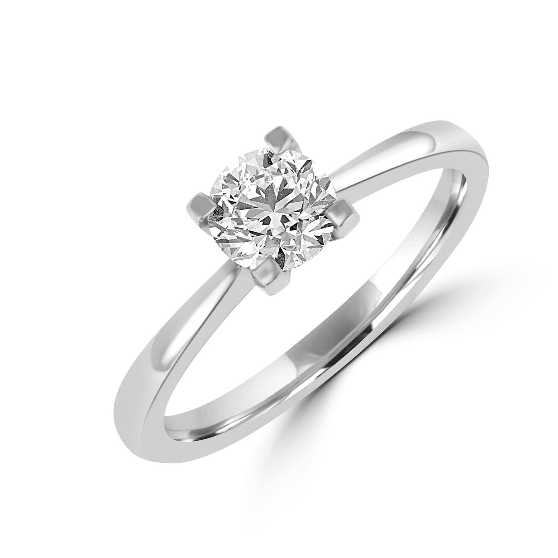 0.70ct Round Brilliant Cut Diamond Solitaire Ring in Platinum