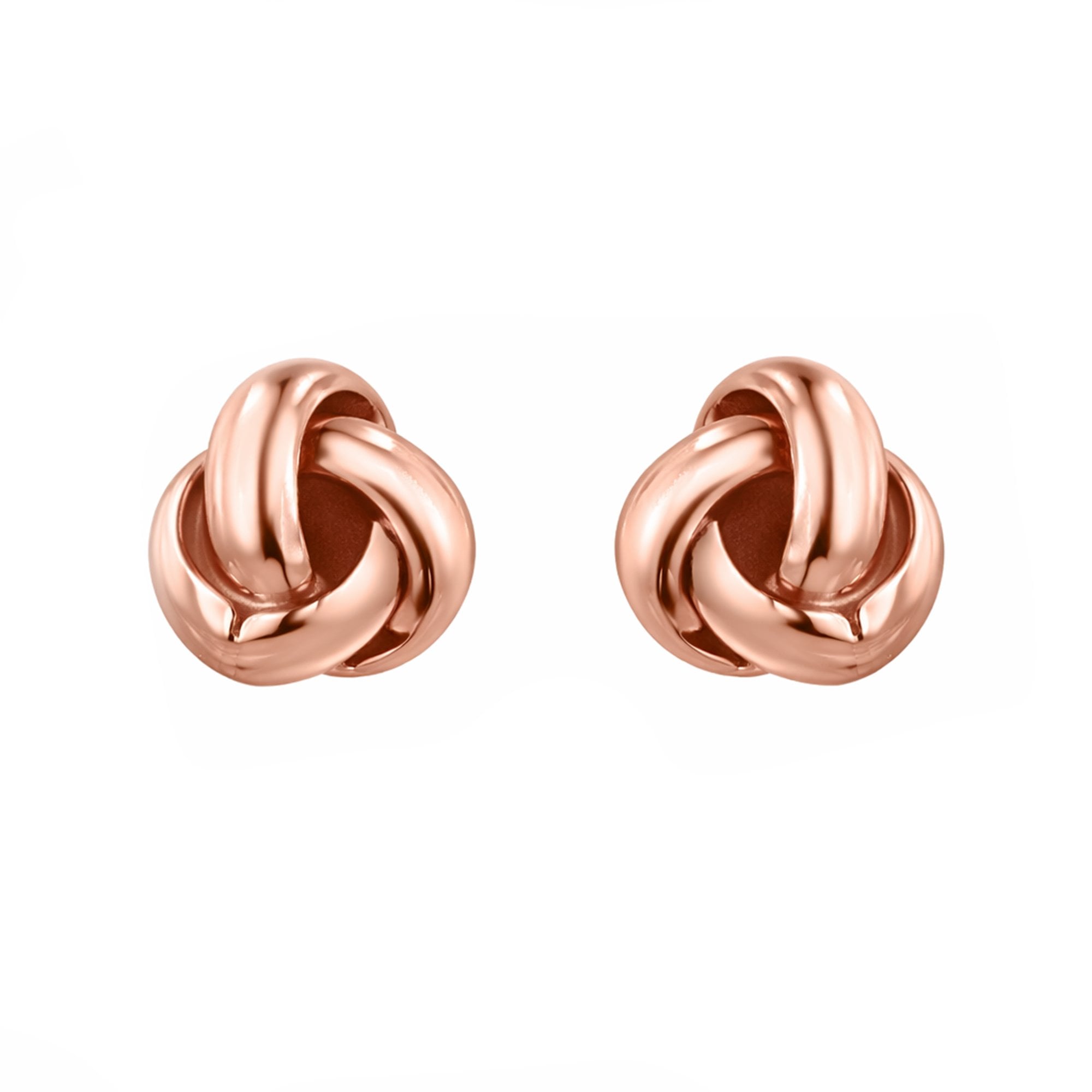 Small 9ct Rose Gold Knot Stud Earrings