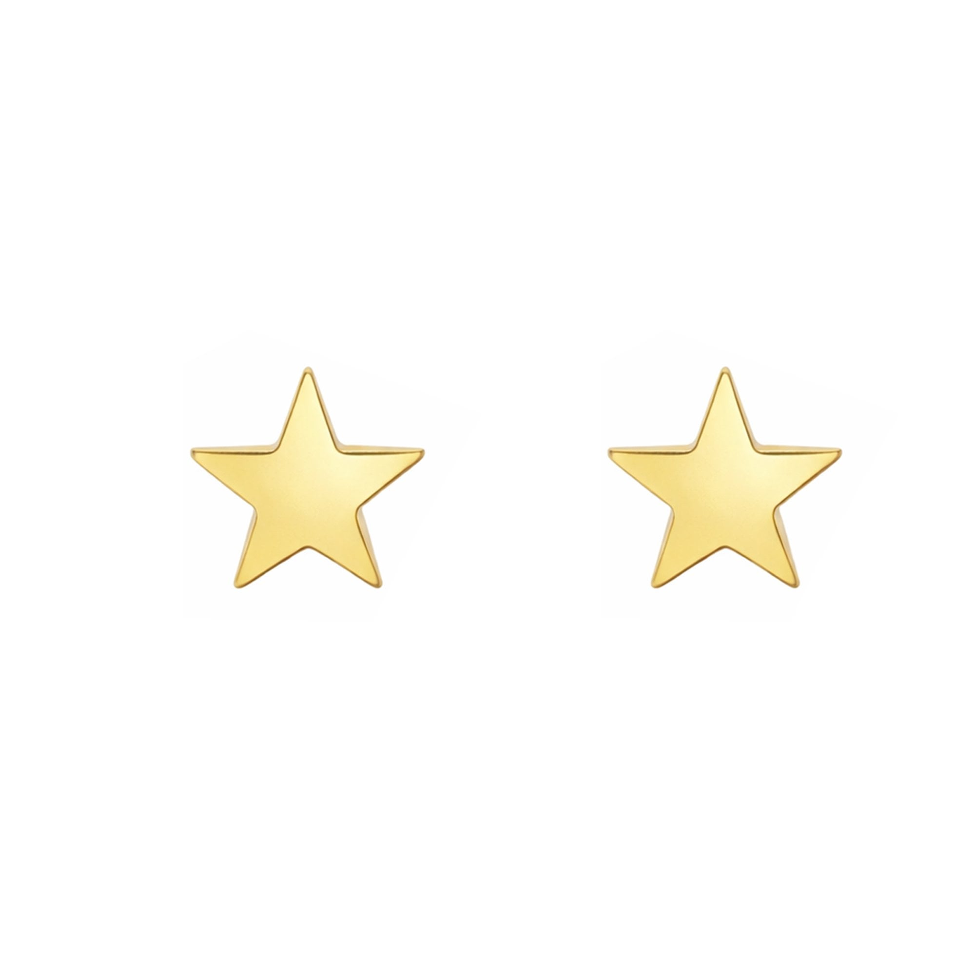 4.5mm Star Stud Earrings in 9ct Yellow Gold