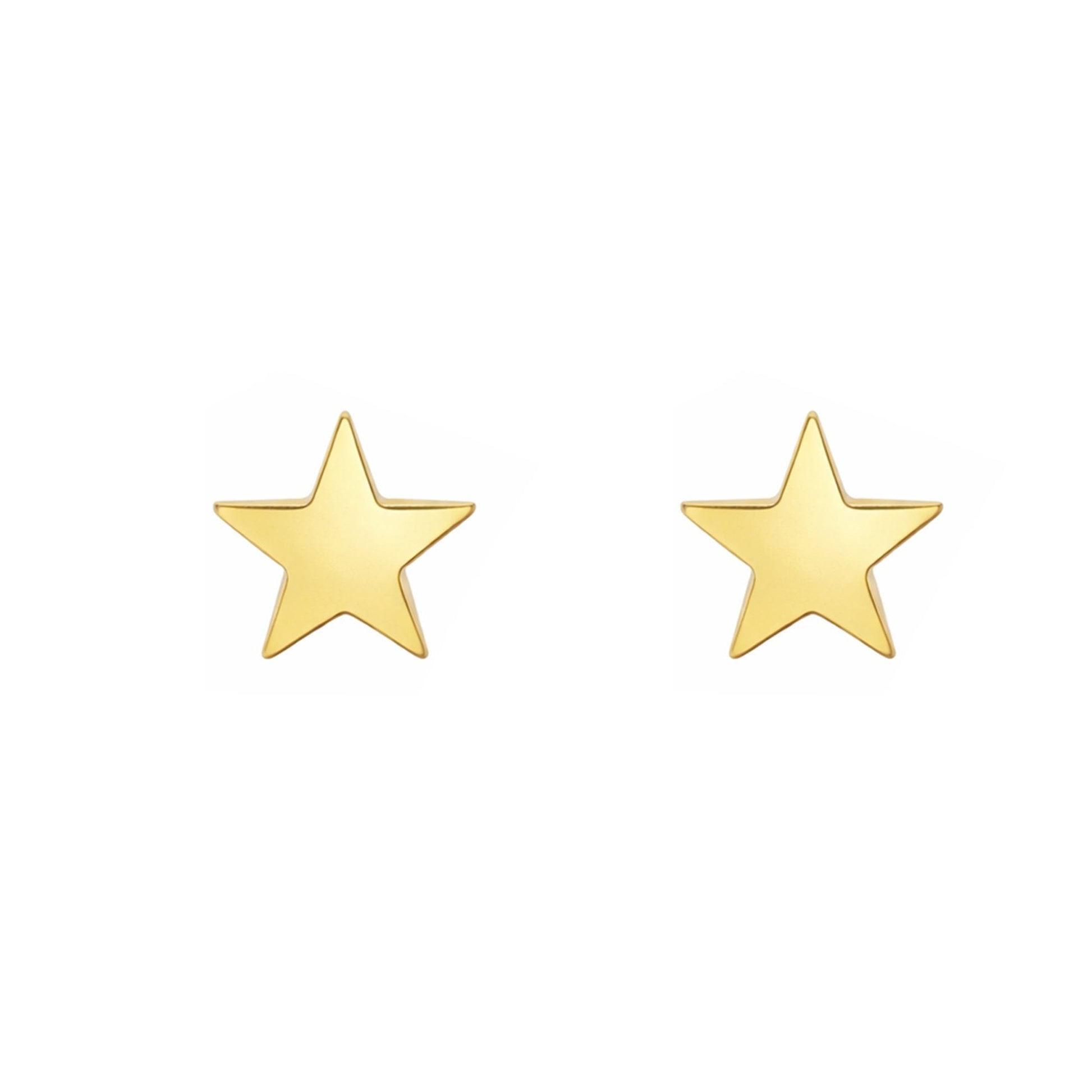 4.5mm Star Stud Earrings in 9ct Yellow Gold