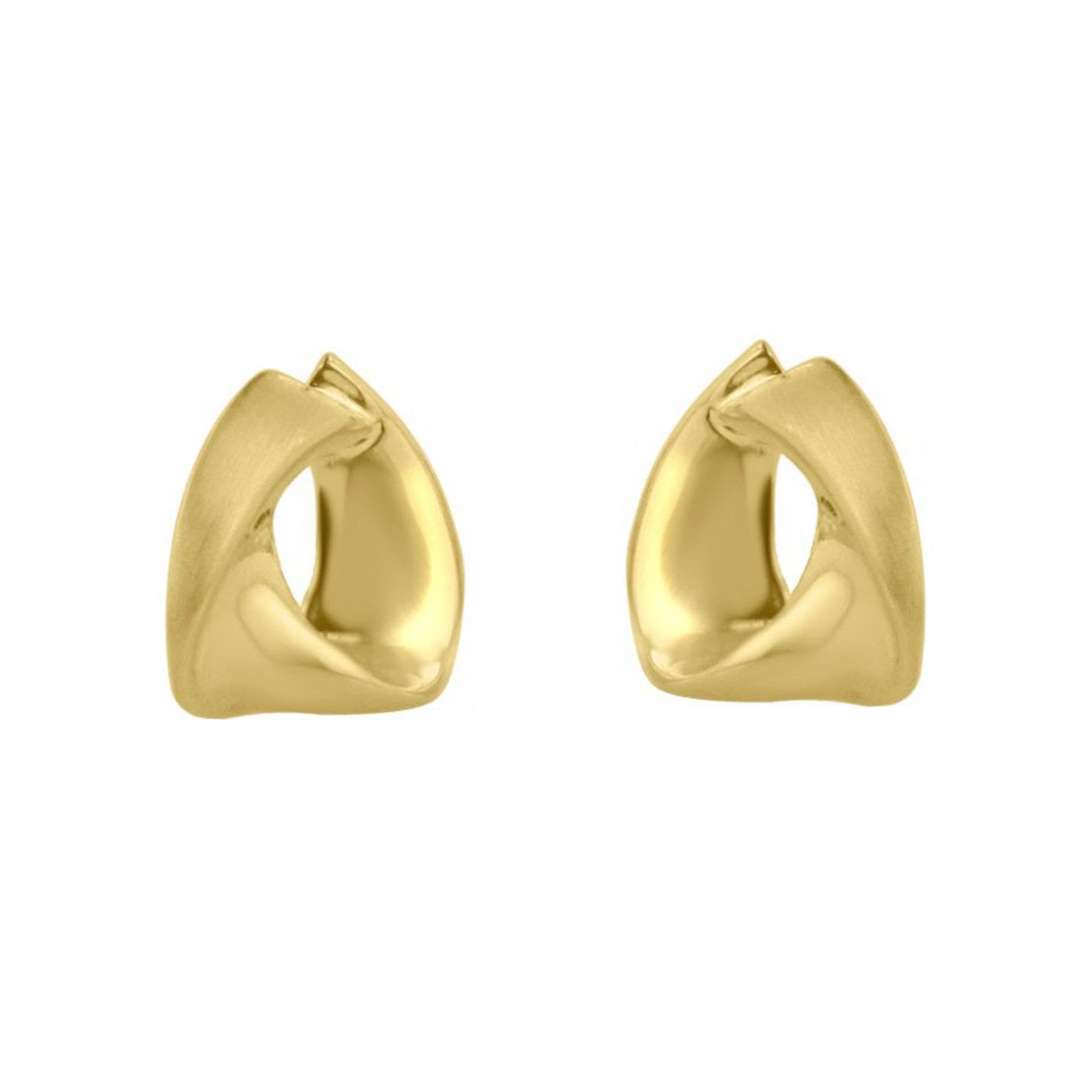 Twisted Ribbon Style Stud Earrings in 9ct Yellow Gold