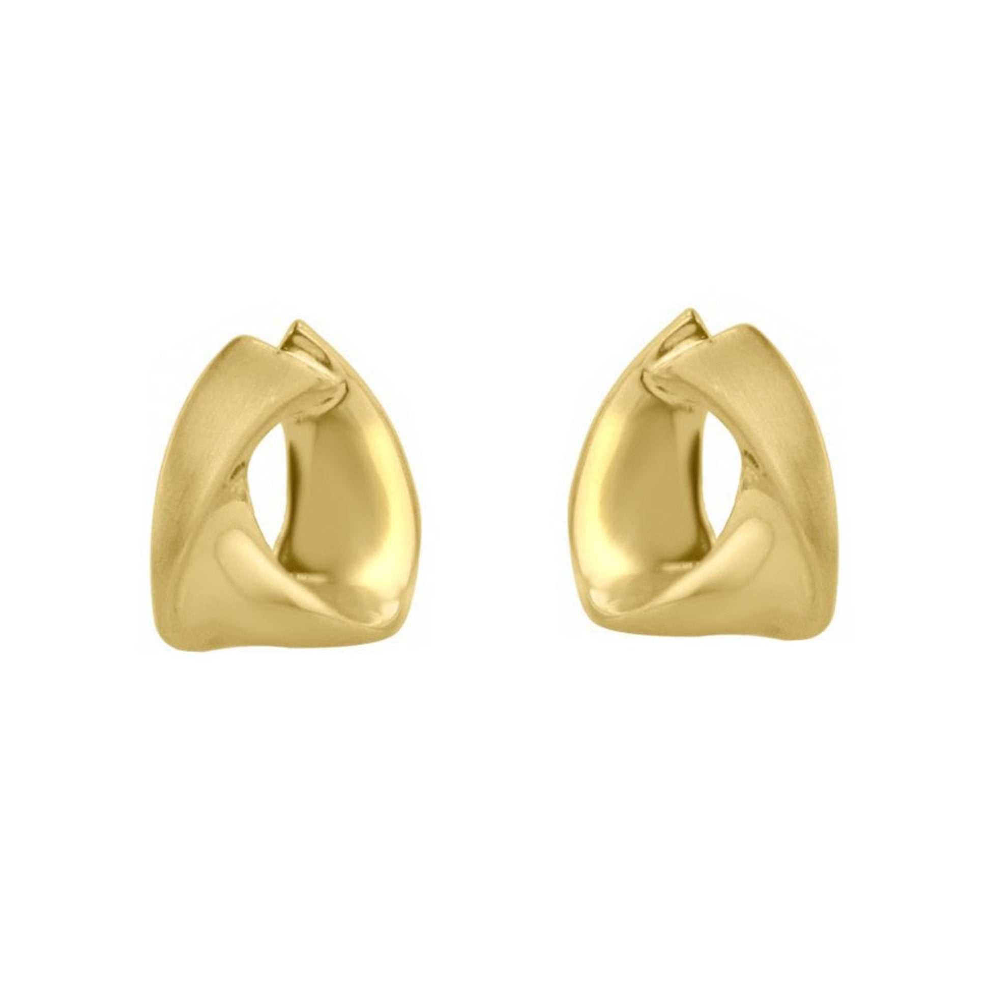Twisted Ribbon Style Stud Earrings in 9ct Yellow Gold