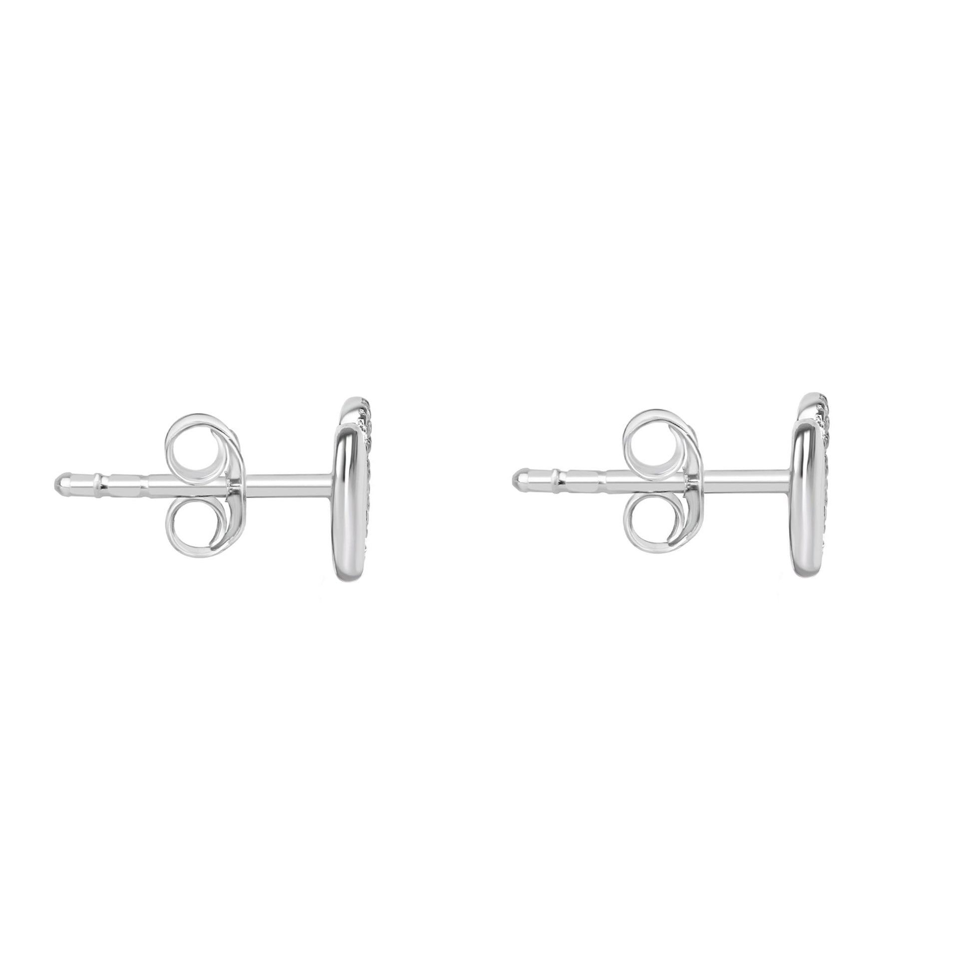 Fiorelli Heart Shaped Half Pave Set Studs
