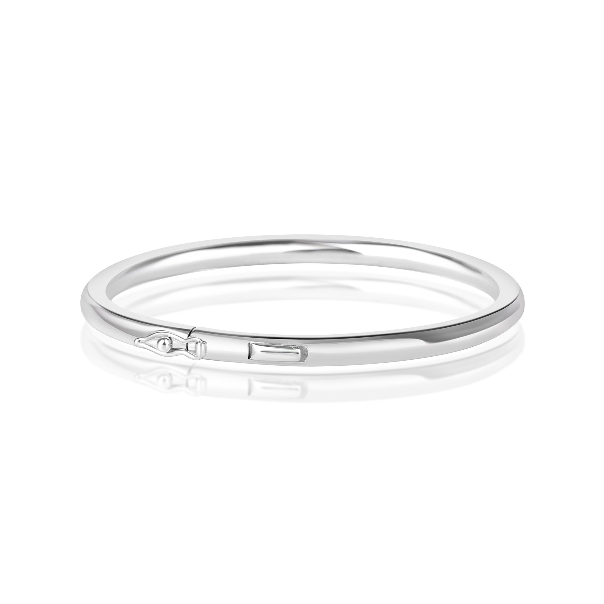Avanti 'HingeFit' Sterling Silver Round Section Bangle