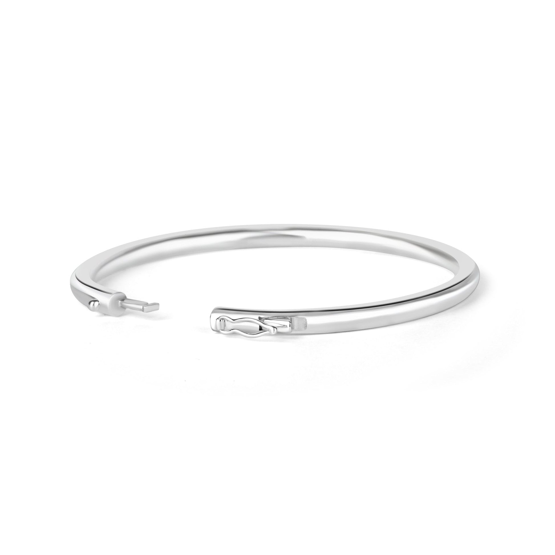 Avanti 'HingeFit' Sterling Silver Round Section Bangle