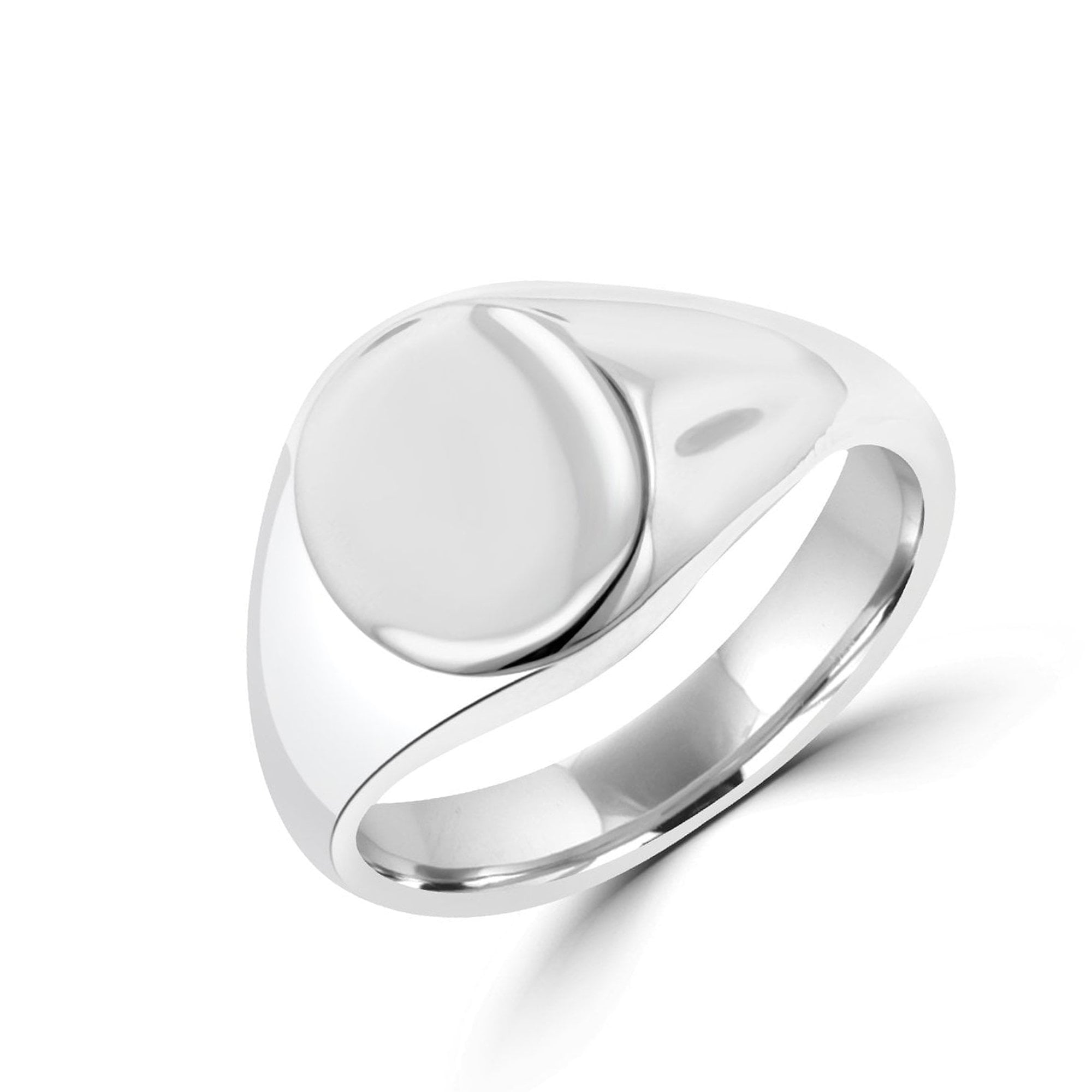 Sterling Silver 11x9mm Oval Signet Ring