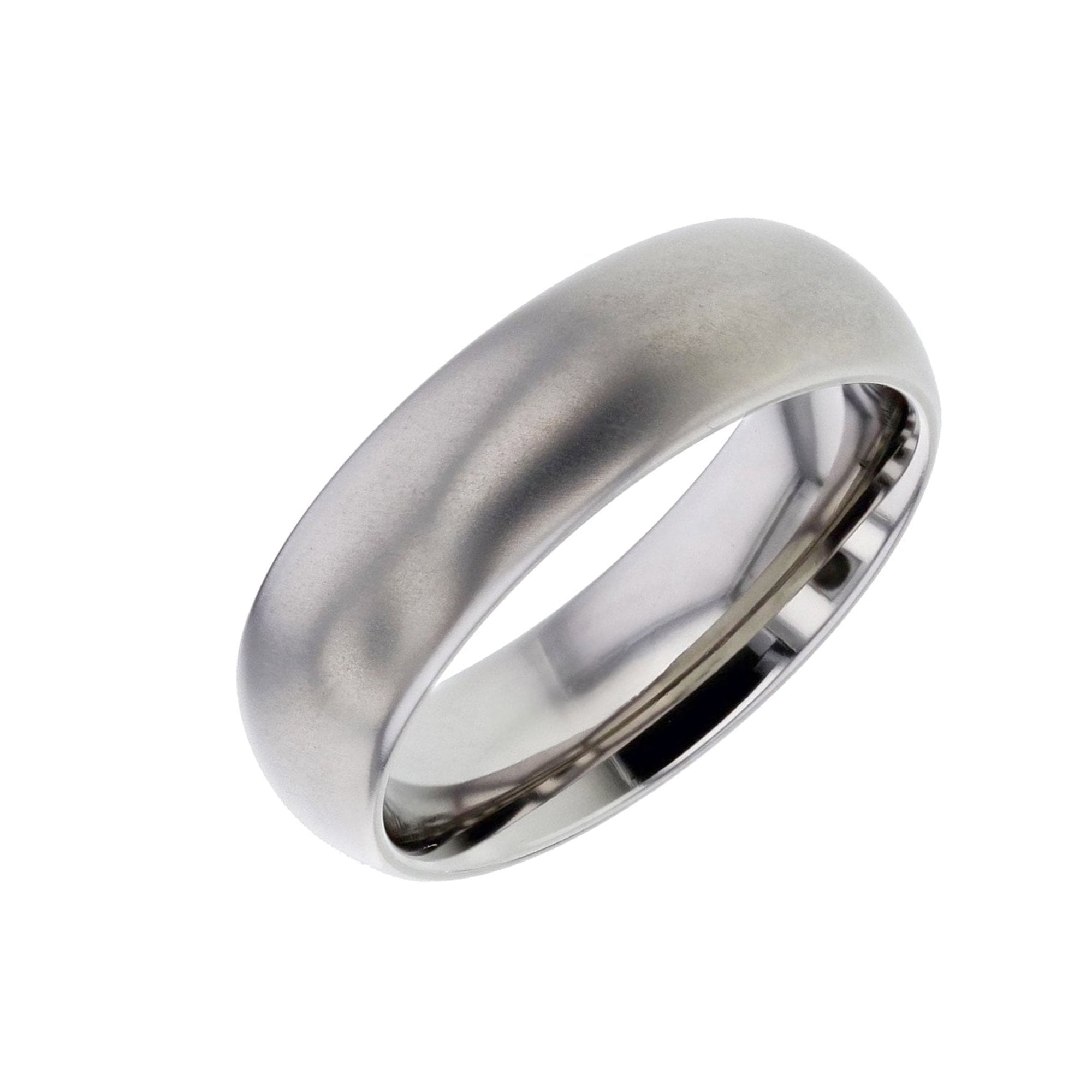 7mm Titanium Wedding Ring with Satin Brushed Finish
