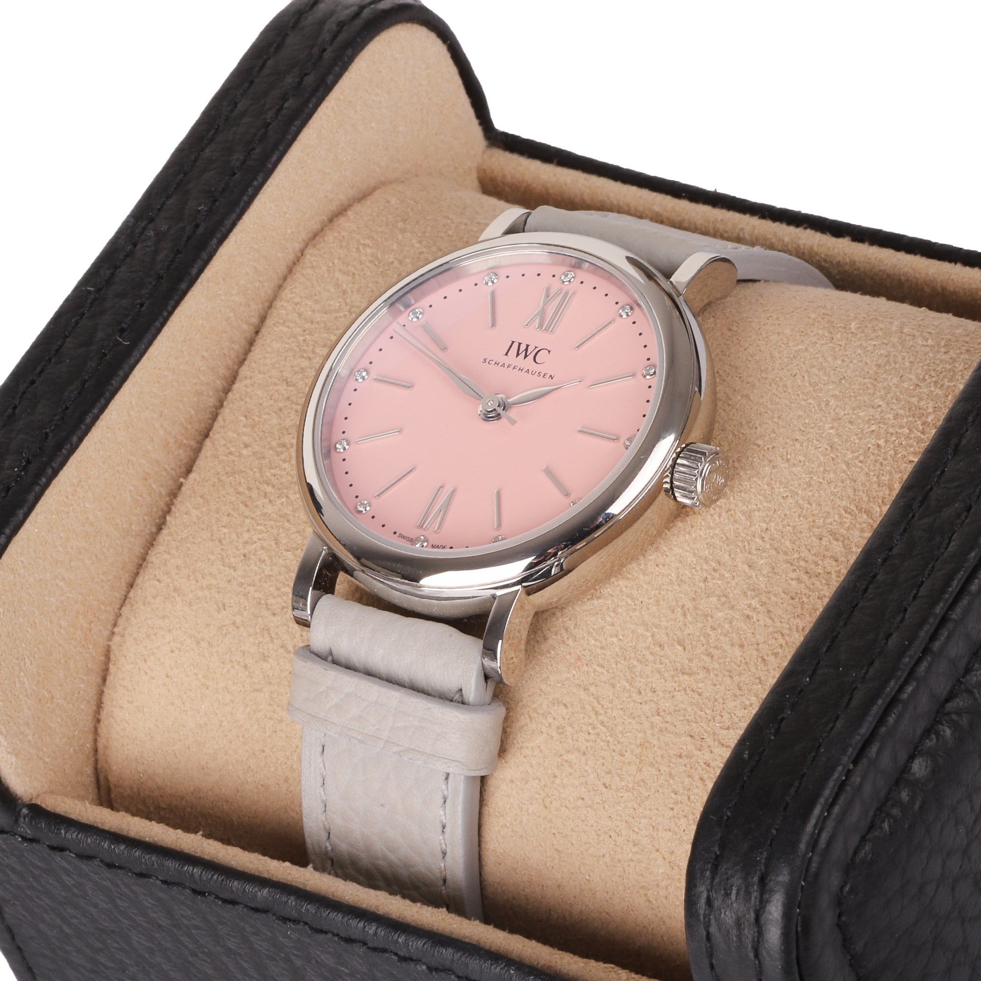 IWC Portofino Pre-owned Watch With Pink Diamond Dial