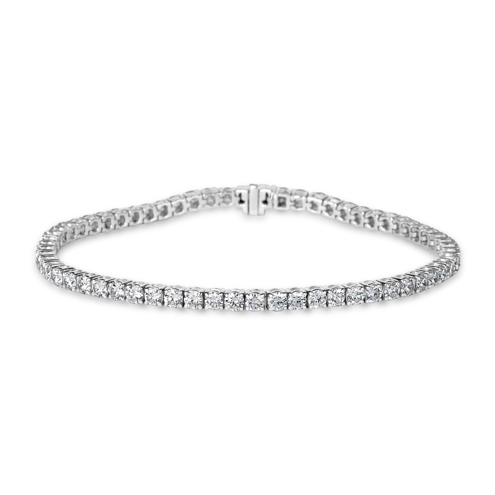 18ct White Gold 5.00ct Lab Grown Diamond Line Bracelet