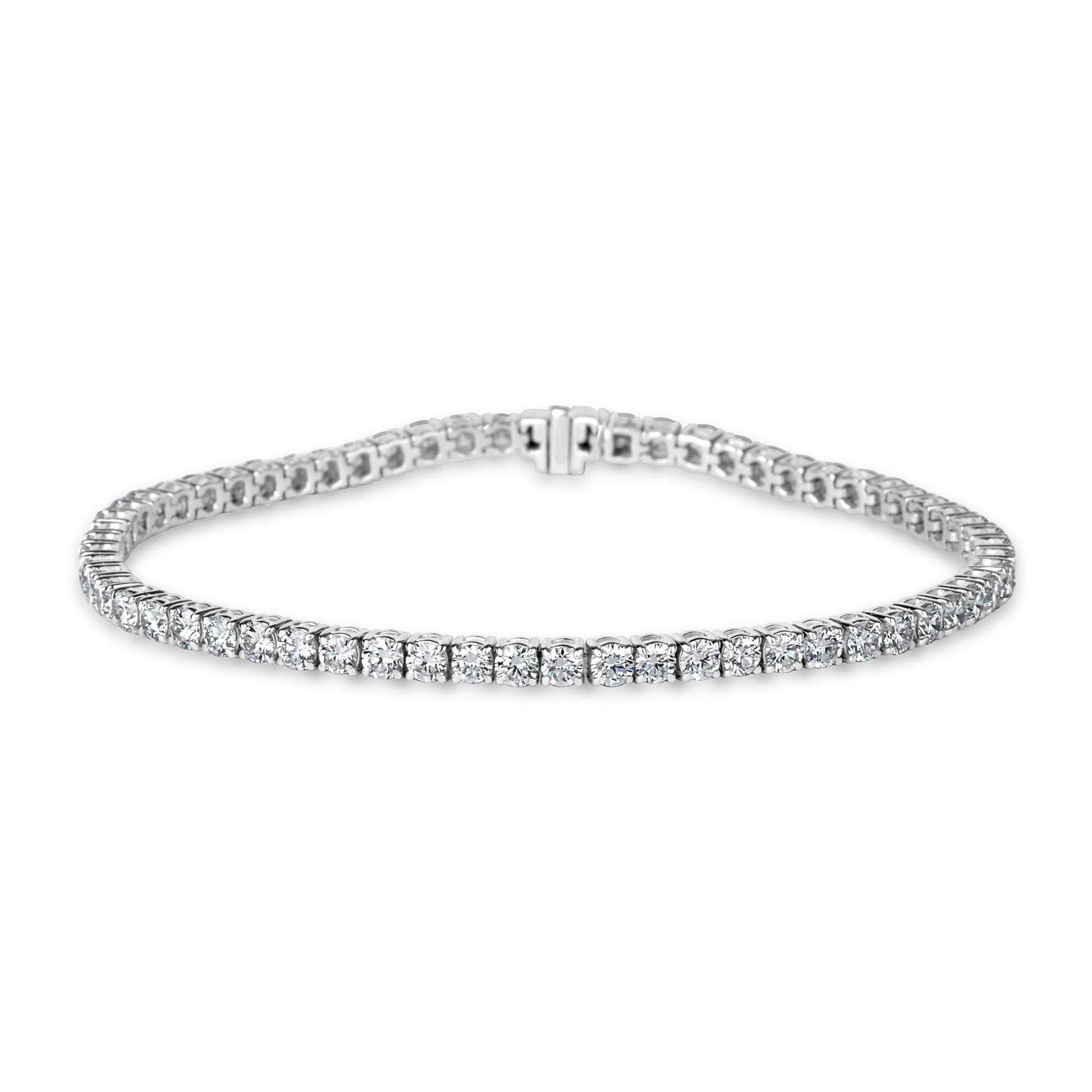 18ct White Gold 5.00ct Lab Grown Diamond Line Bracelet