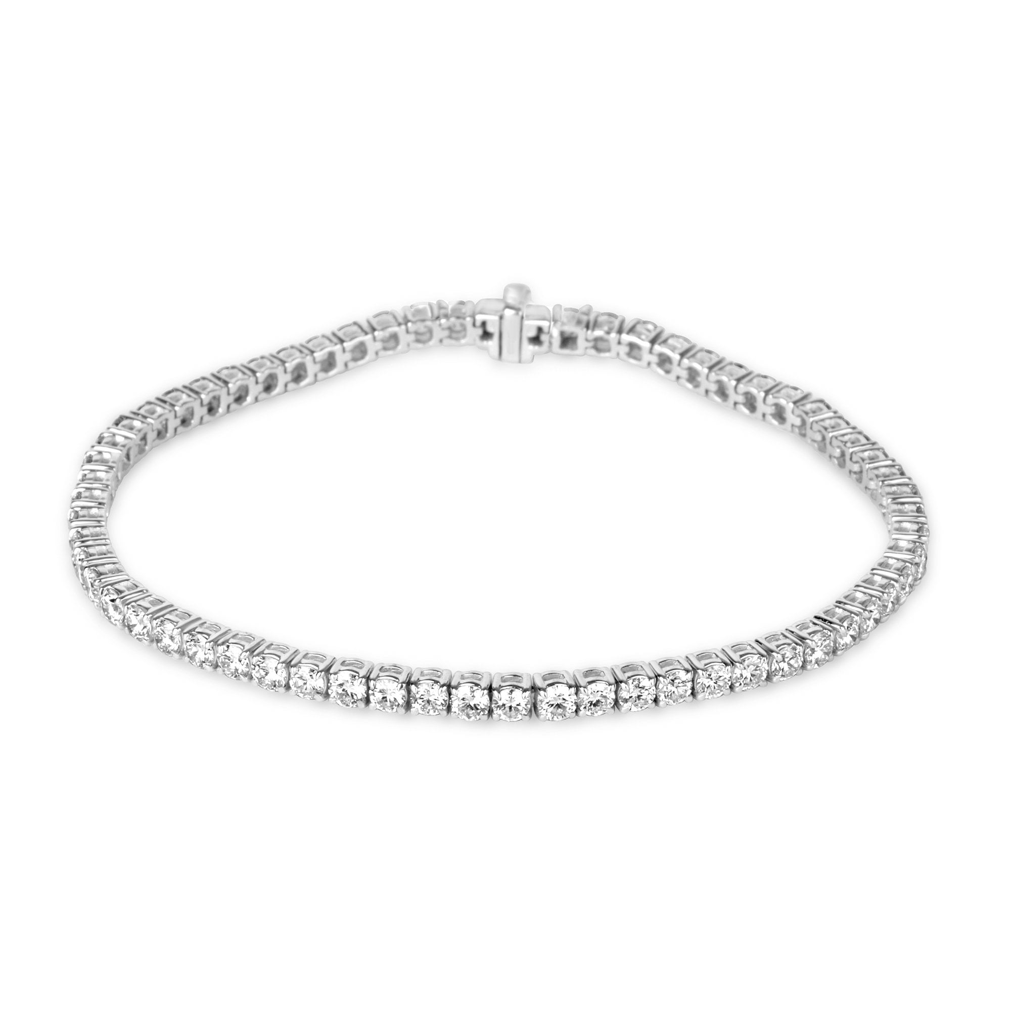 18ct White Gold 5.00ct Lab Grown Diamond Line Bracelet