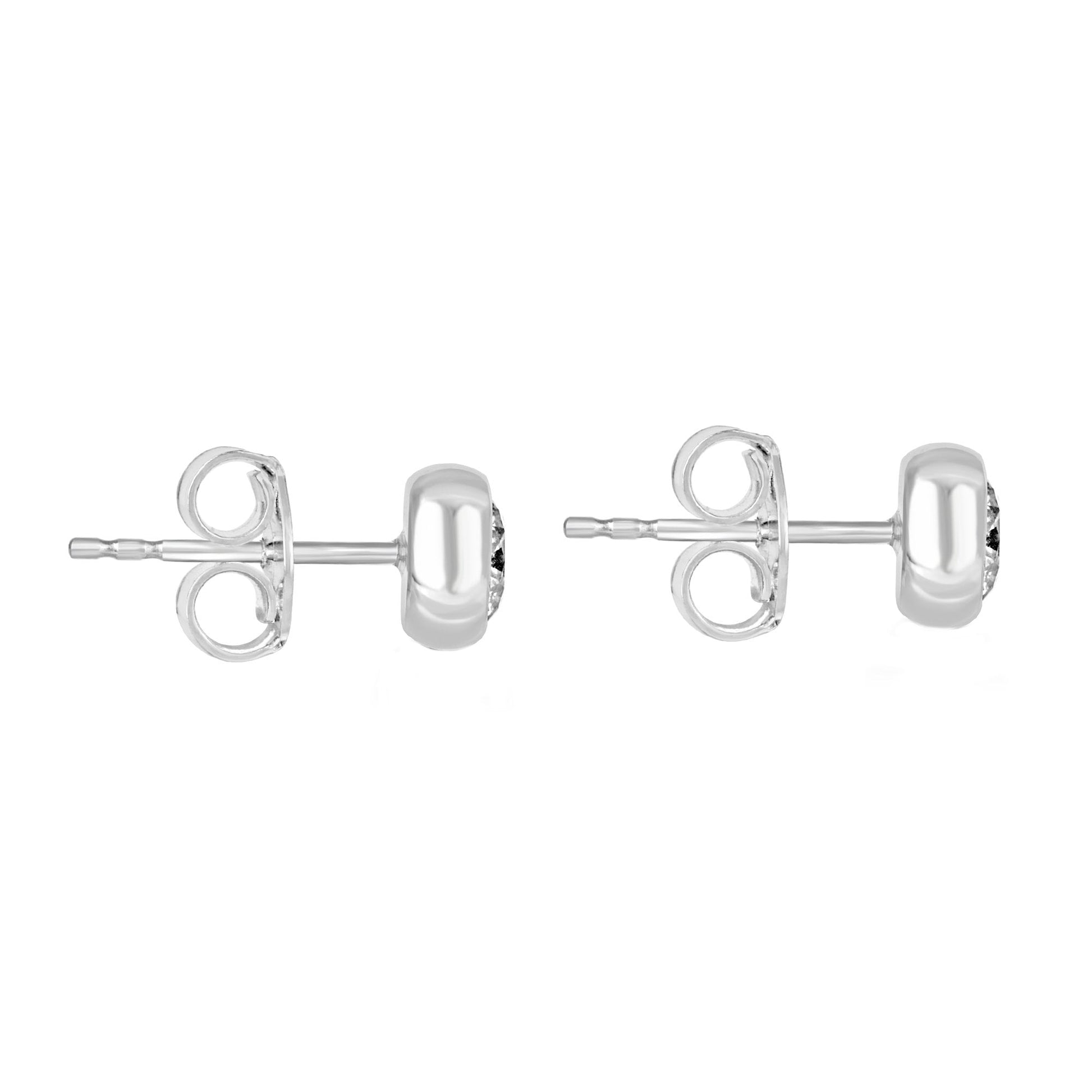 Platinum 0.76ct Round Lab Grown Diamond Donut Stud Earrings