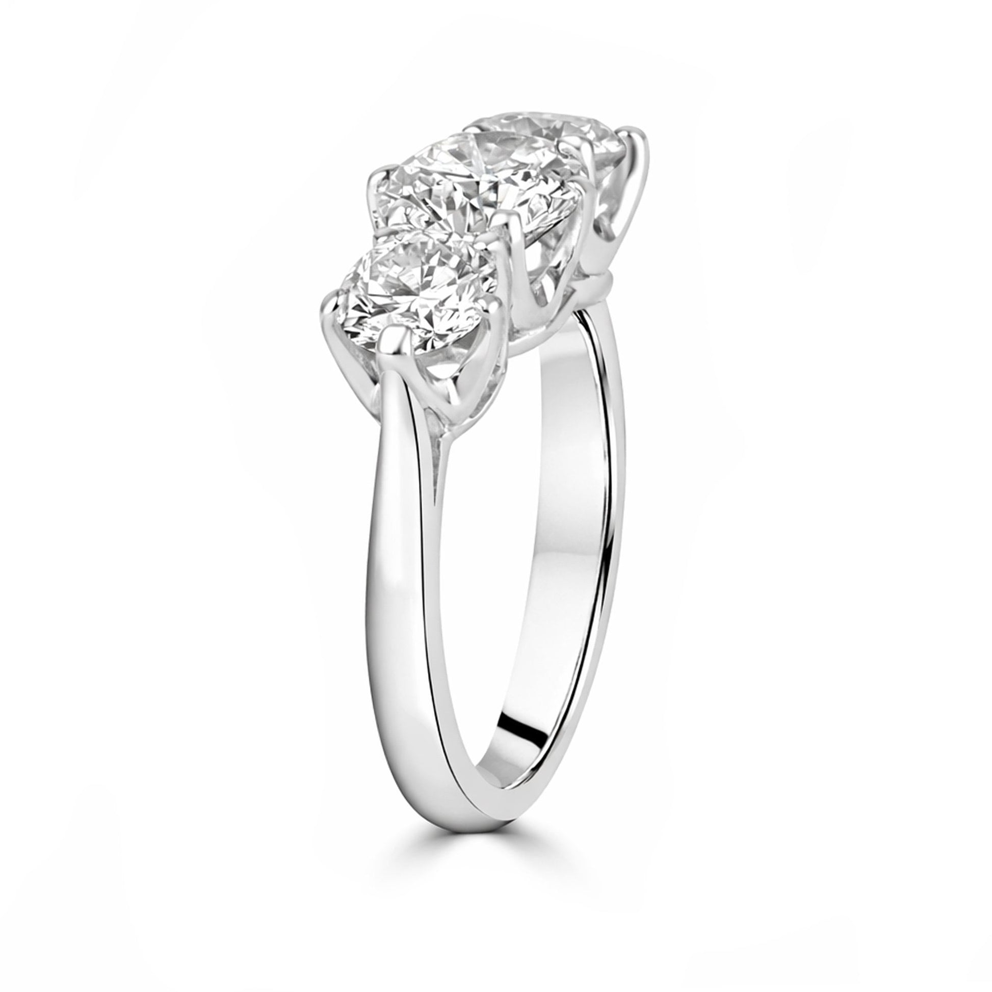 Platinum Three Stone Diamond Pre Owned Ring