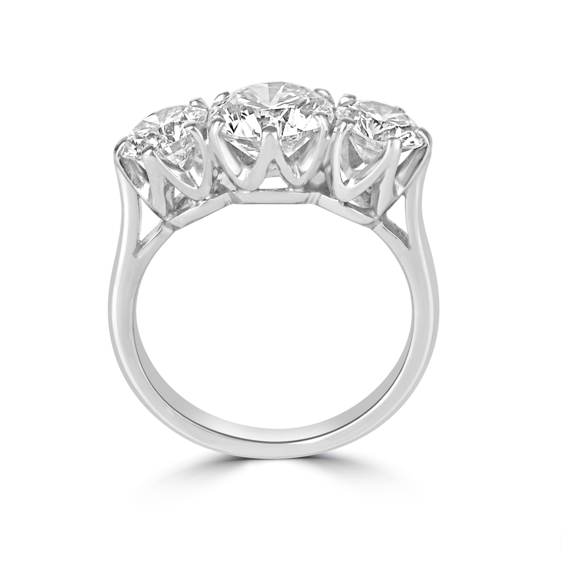 Platinum Three Stone Diamond Pre Owned Ring