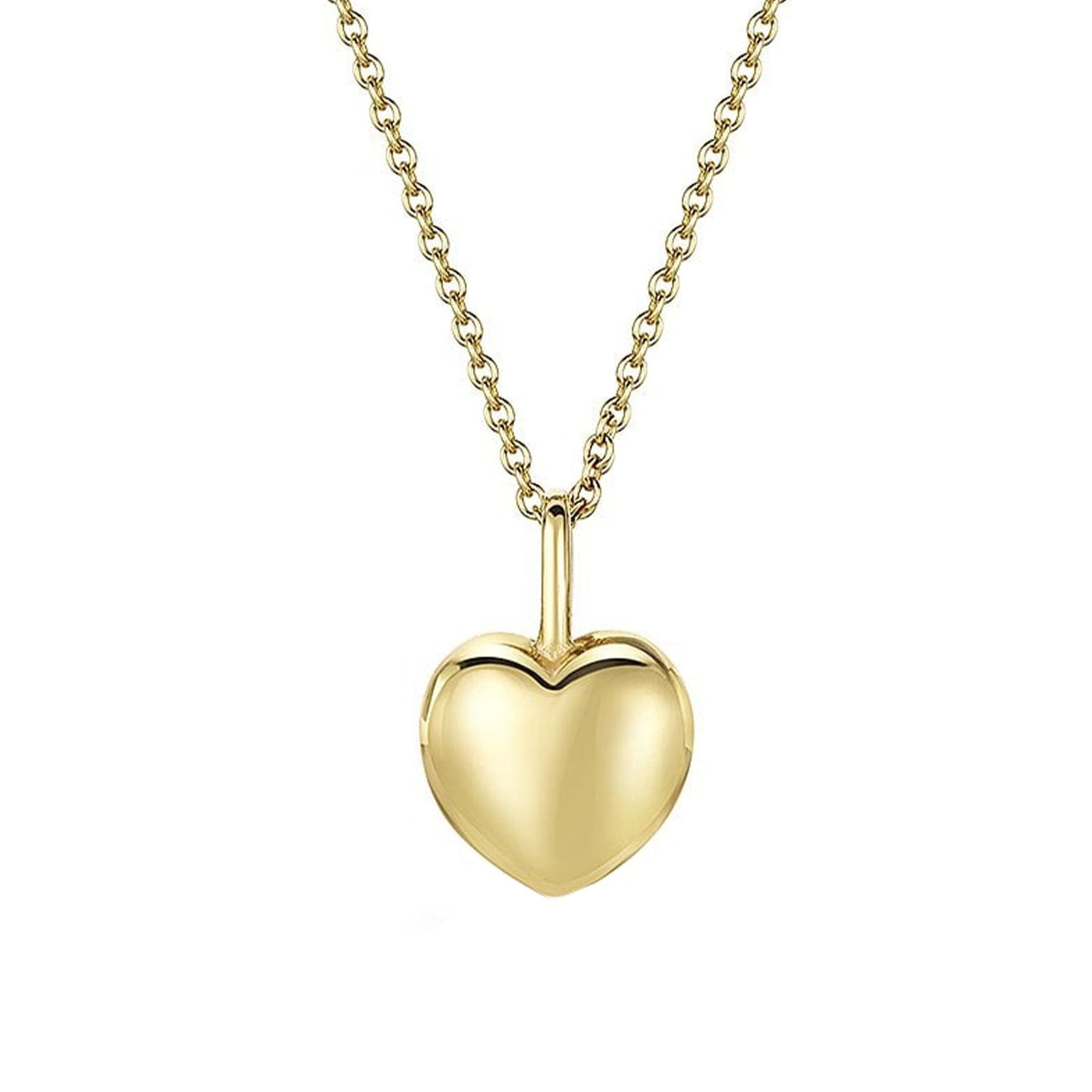 9ct Yellow Gold Bubble Heart Necklace