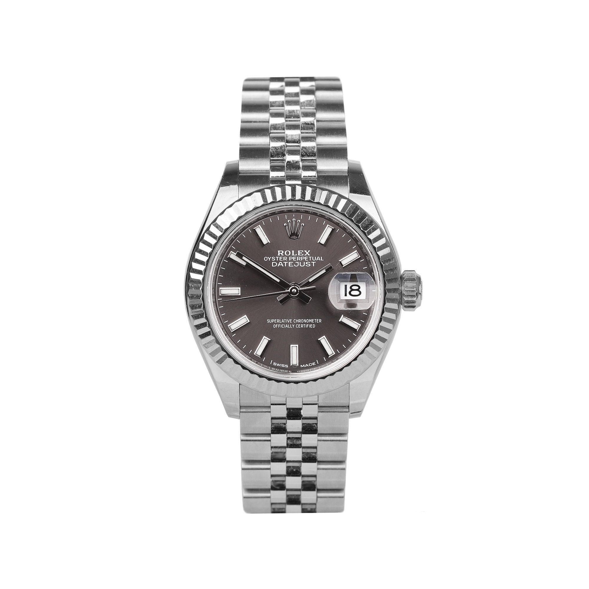 Rolex Datejust Stainless Steel 18ct White Gold Perpetual Jubilee Ladies Pre-Owned Watch