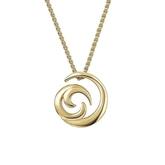 9ct Yellow Gold 'Wave' Swirl Necklace