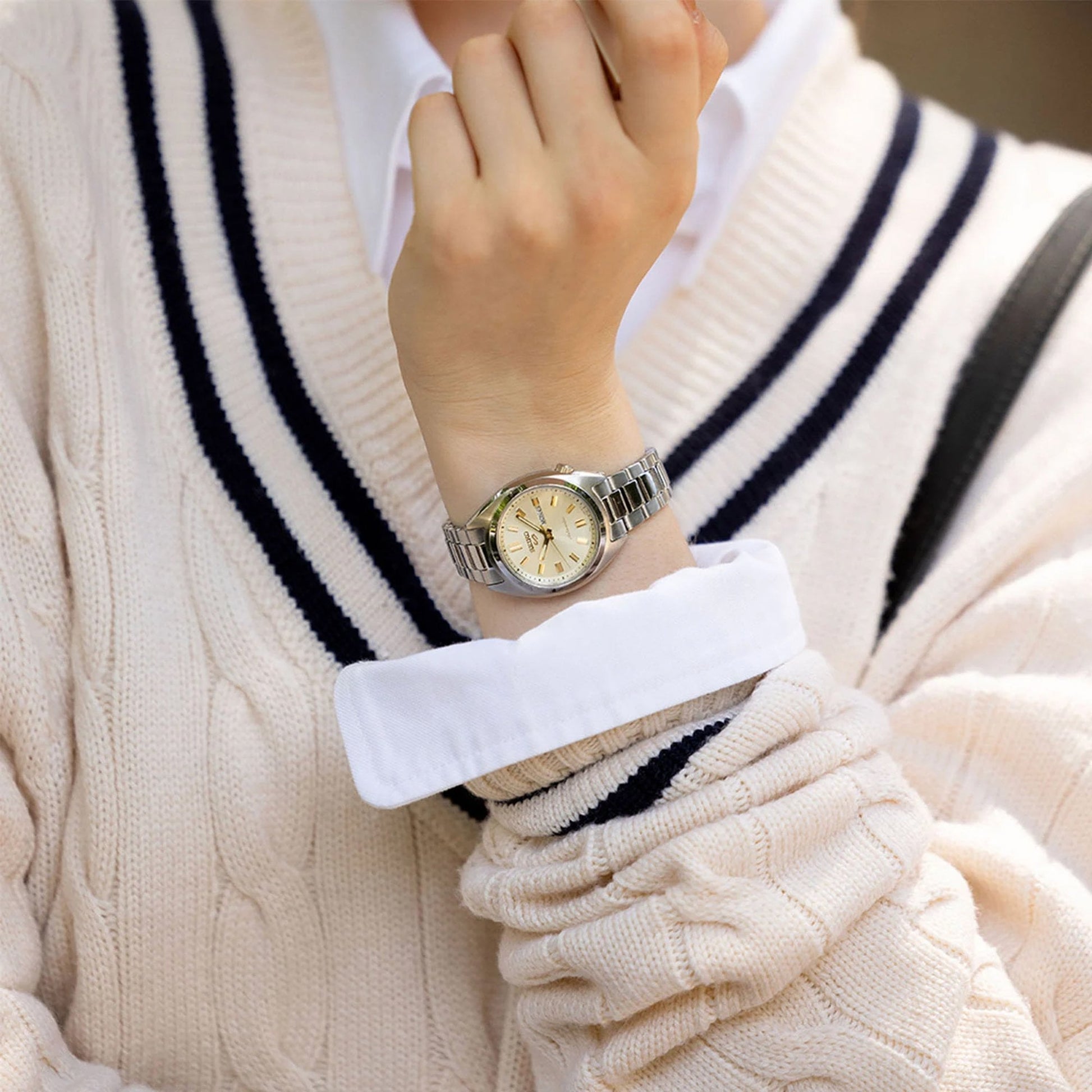 Seiko 5 Sports 'Herbitama' SNXS Automatic Women's Watch With Cream Dial