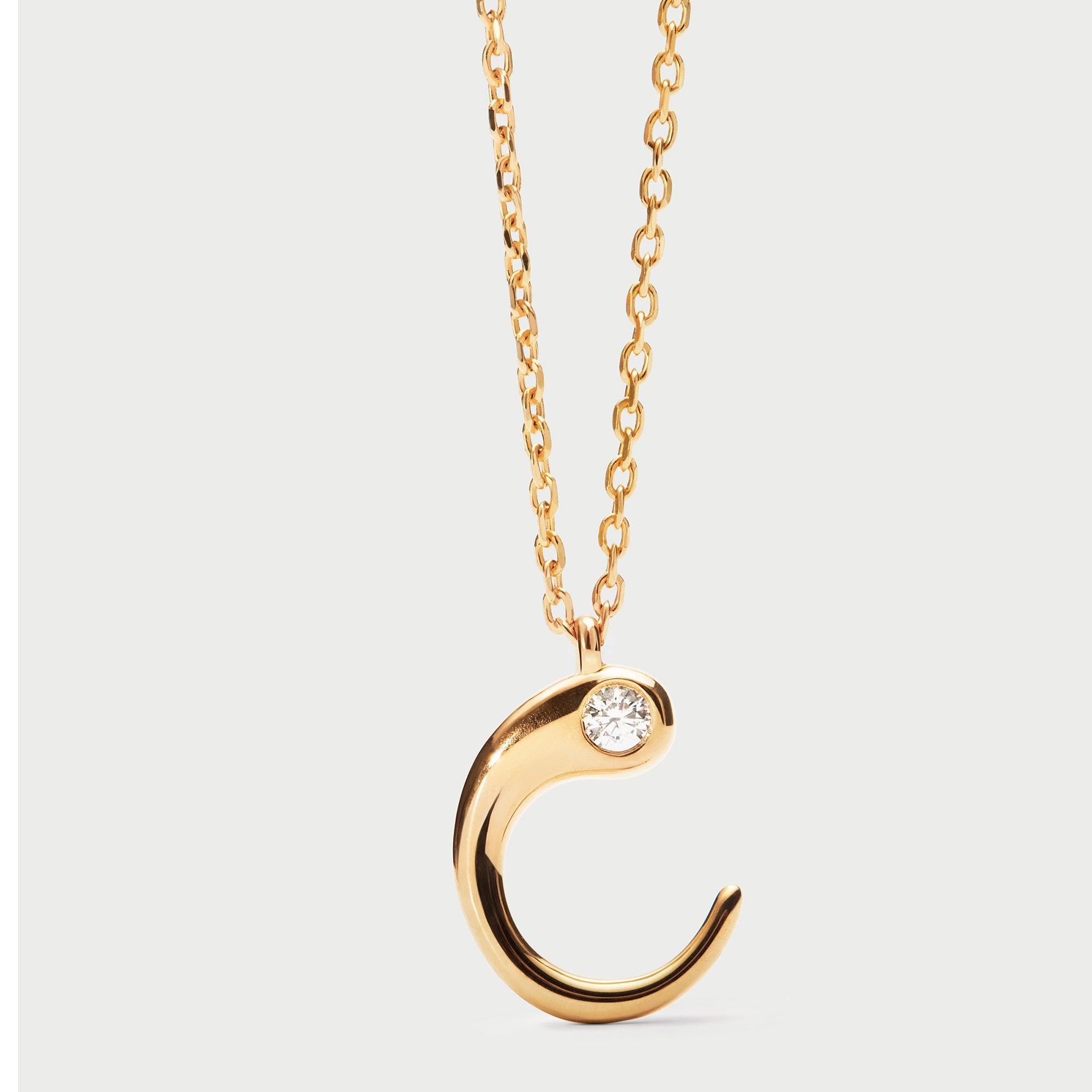 PDPAOLA 18ct Gold Plated Sterling Silver Initial C Necklace