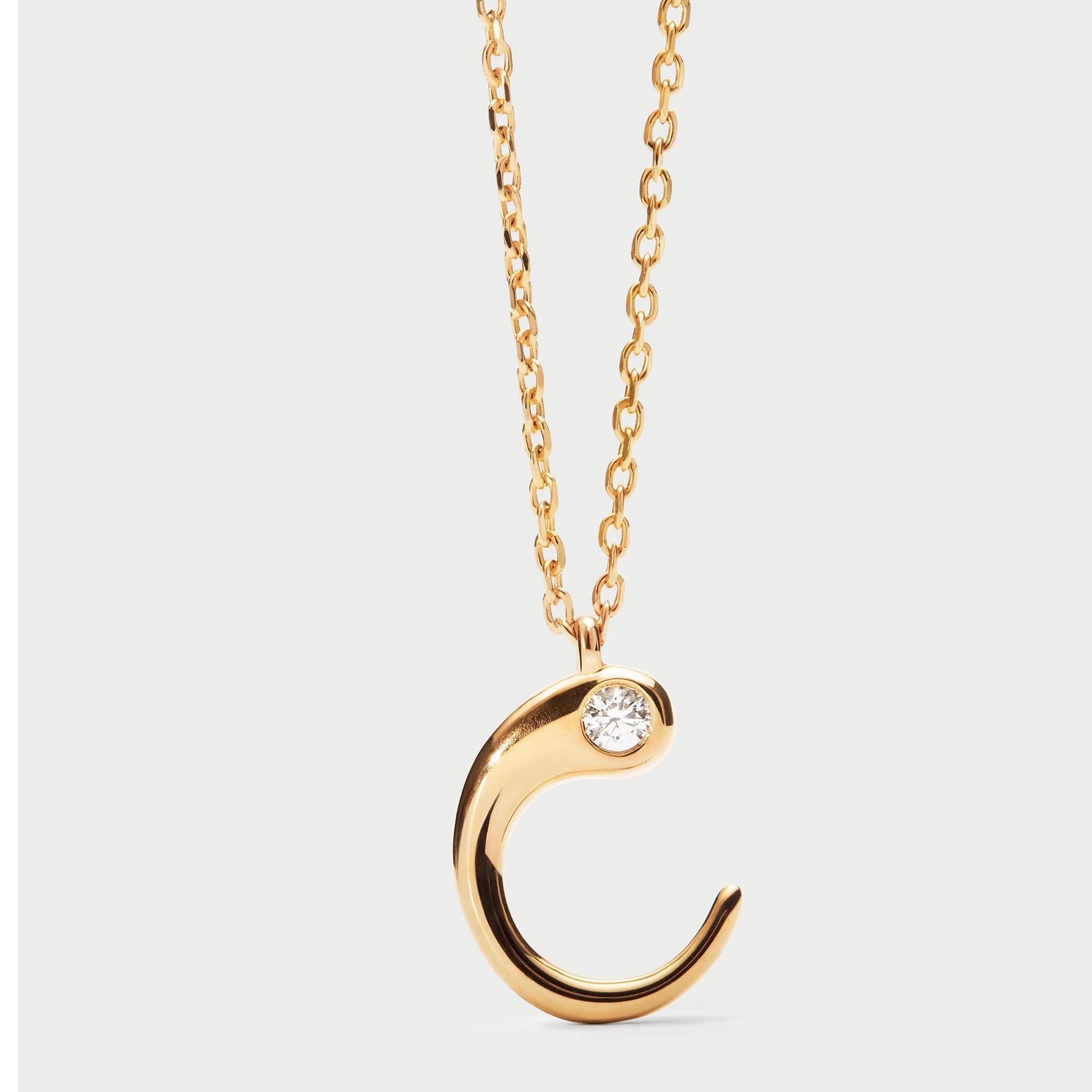 PDPAOLA 18ct Gold Plated Sterling Silver Initial C Necklace