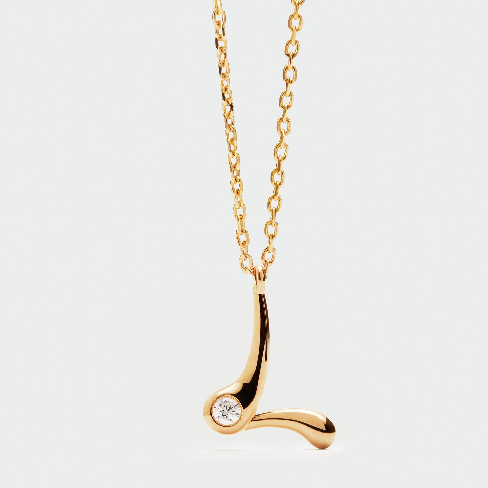 PDPAOLA 18ct Gold Plated Sterling Silver Initial L Necklace