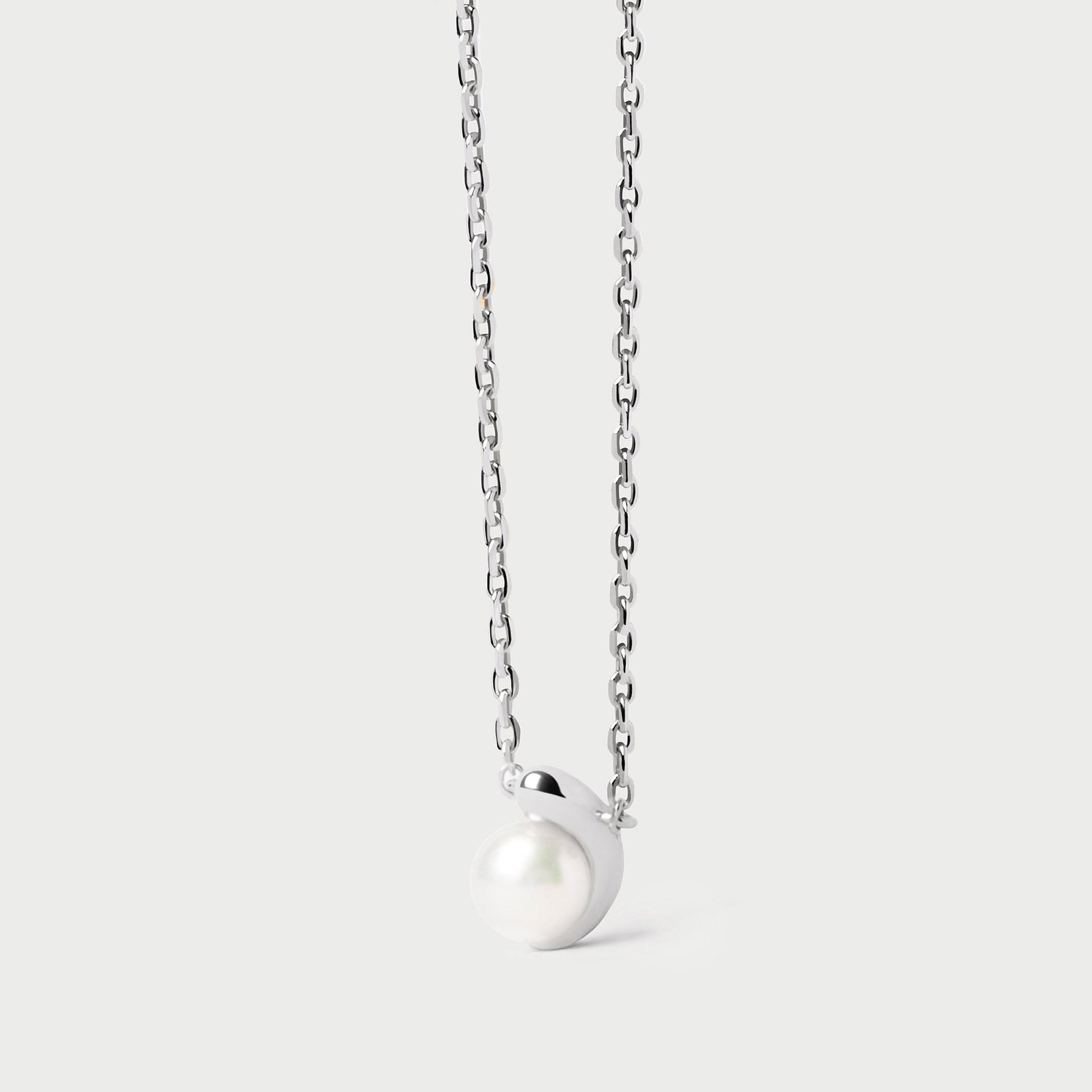 PDPAOLA Sterling Silver 'La Perla' Necklace