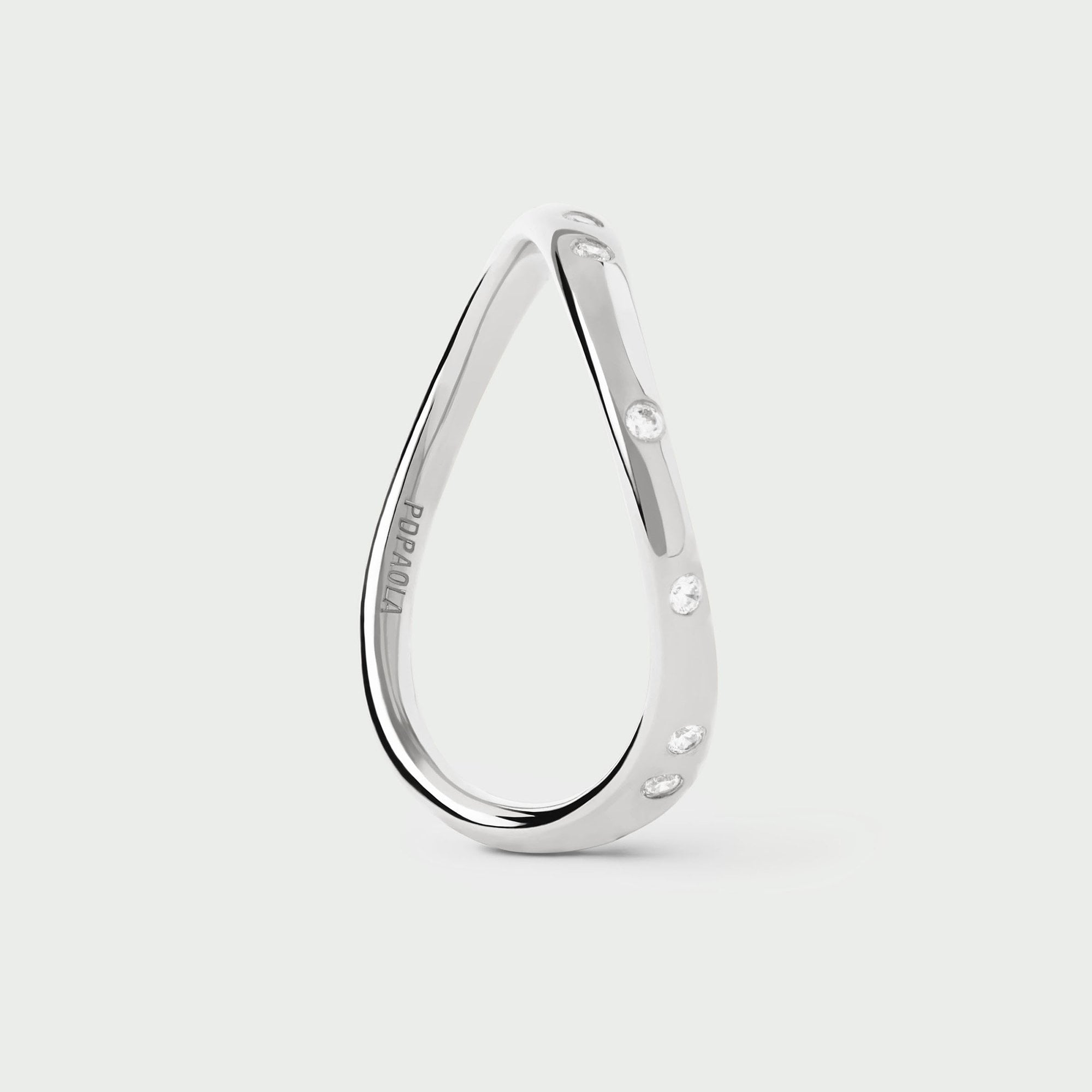 PDPAOLA sterling Silver 'Air' Ring