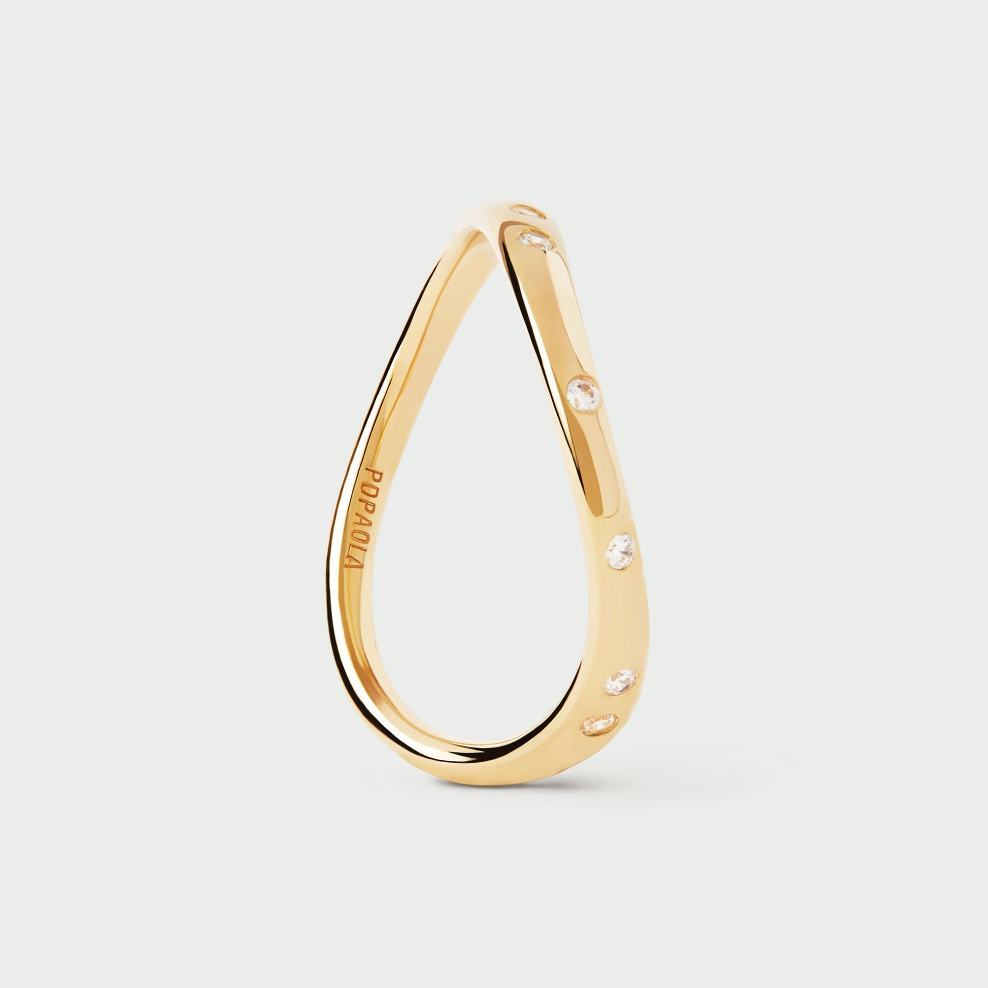 PDPAOLA 18ct Gold Plated sterling Silver 'Air' Ring