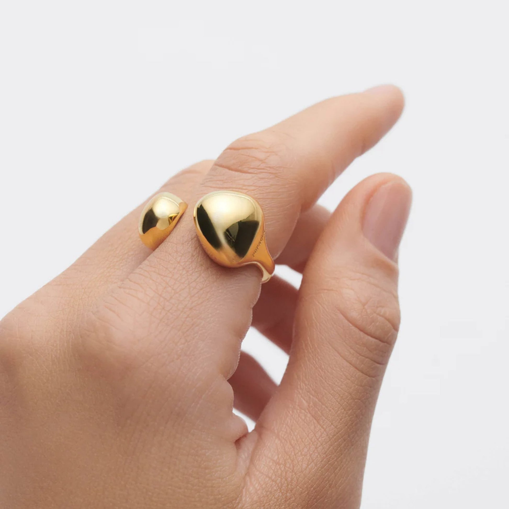 PDPAOLA 18ct Gold Plate on sterling Silver 'Gravity' Ring