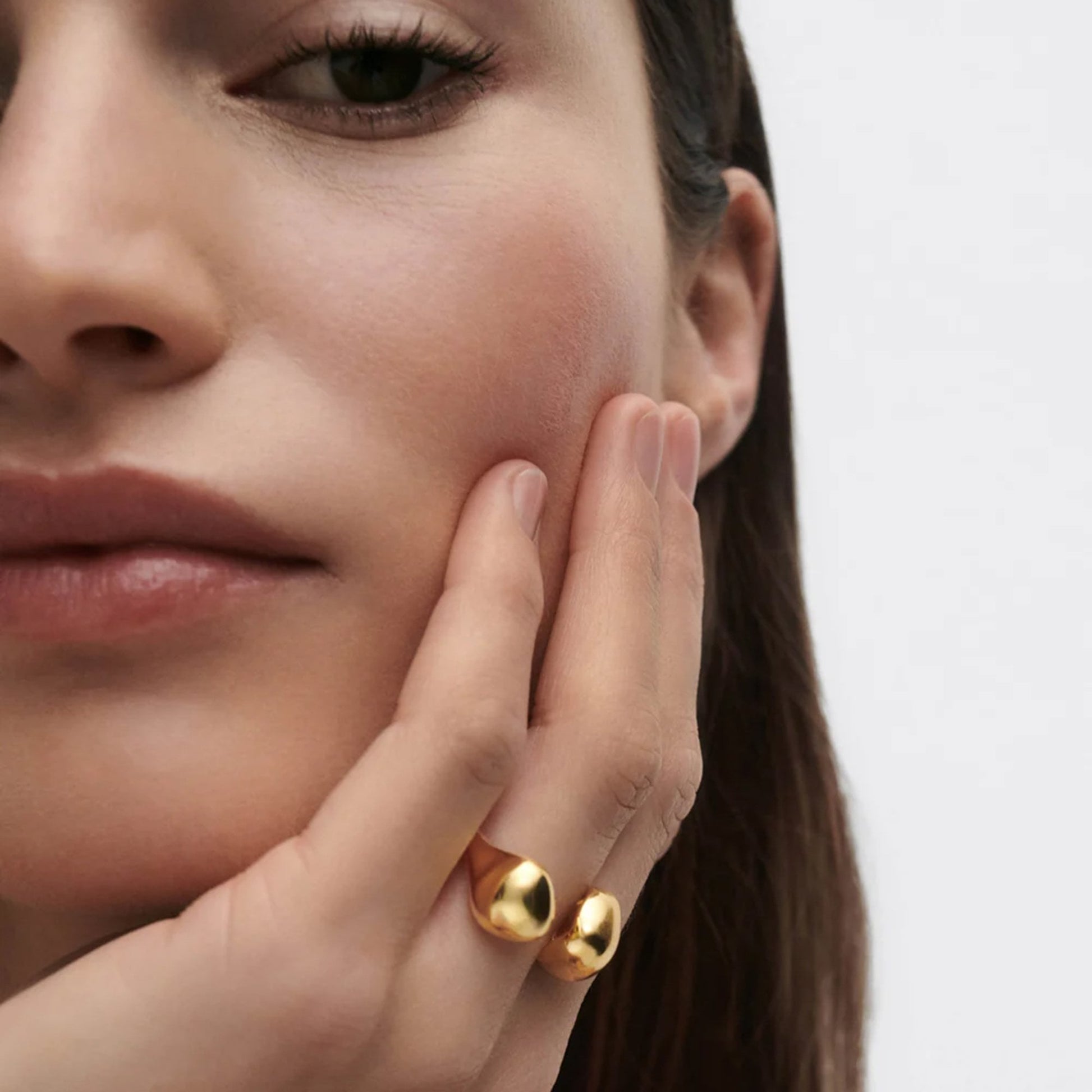 PDPAOLA 18ct Gold Plate on sterling Silver 'Gravity' Ring