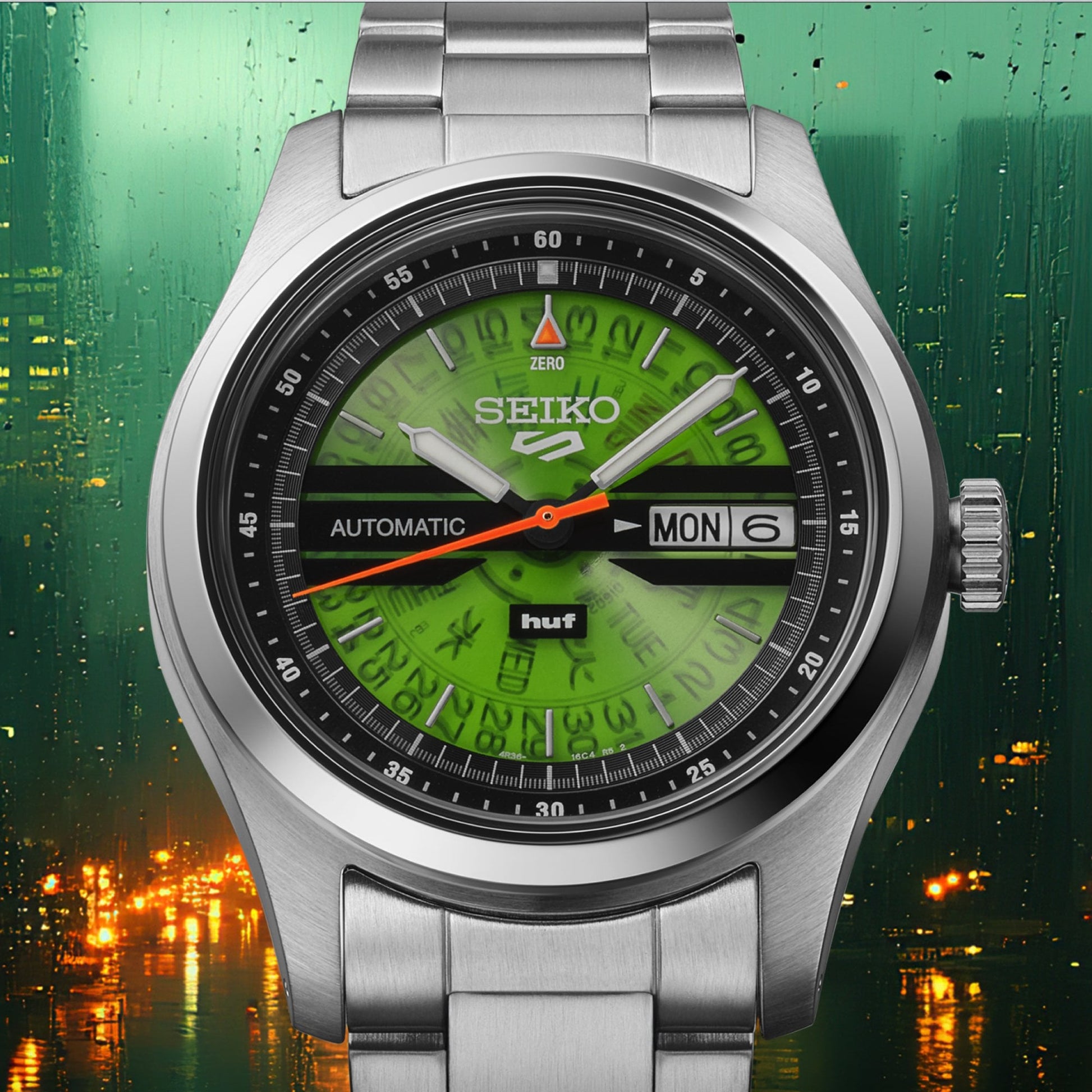 Seiko 5 Sports x ‘HUF' Limited Edition Green Watch
