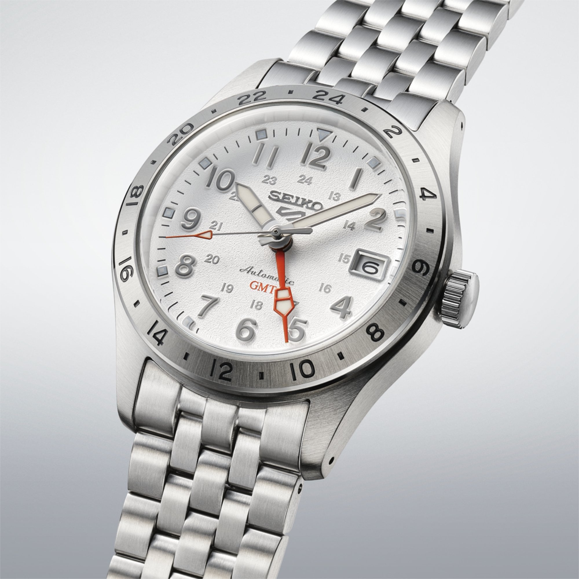 Seiko 5 Sports 'Overwhite' Field GMT Automatic Watch