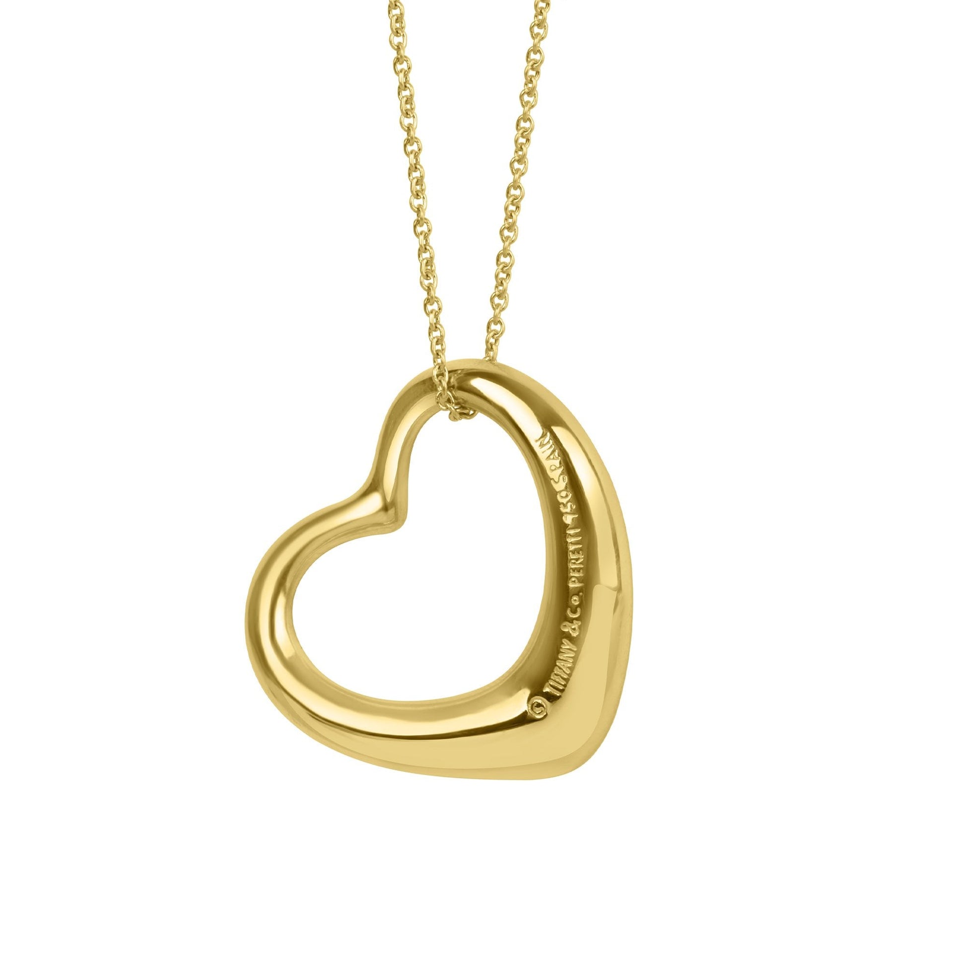 Tiffany & Co Elsa Peretti Heart Pre-owned Necklace in 18ct Gold