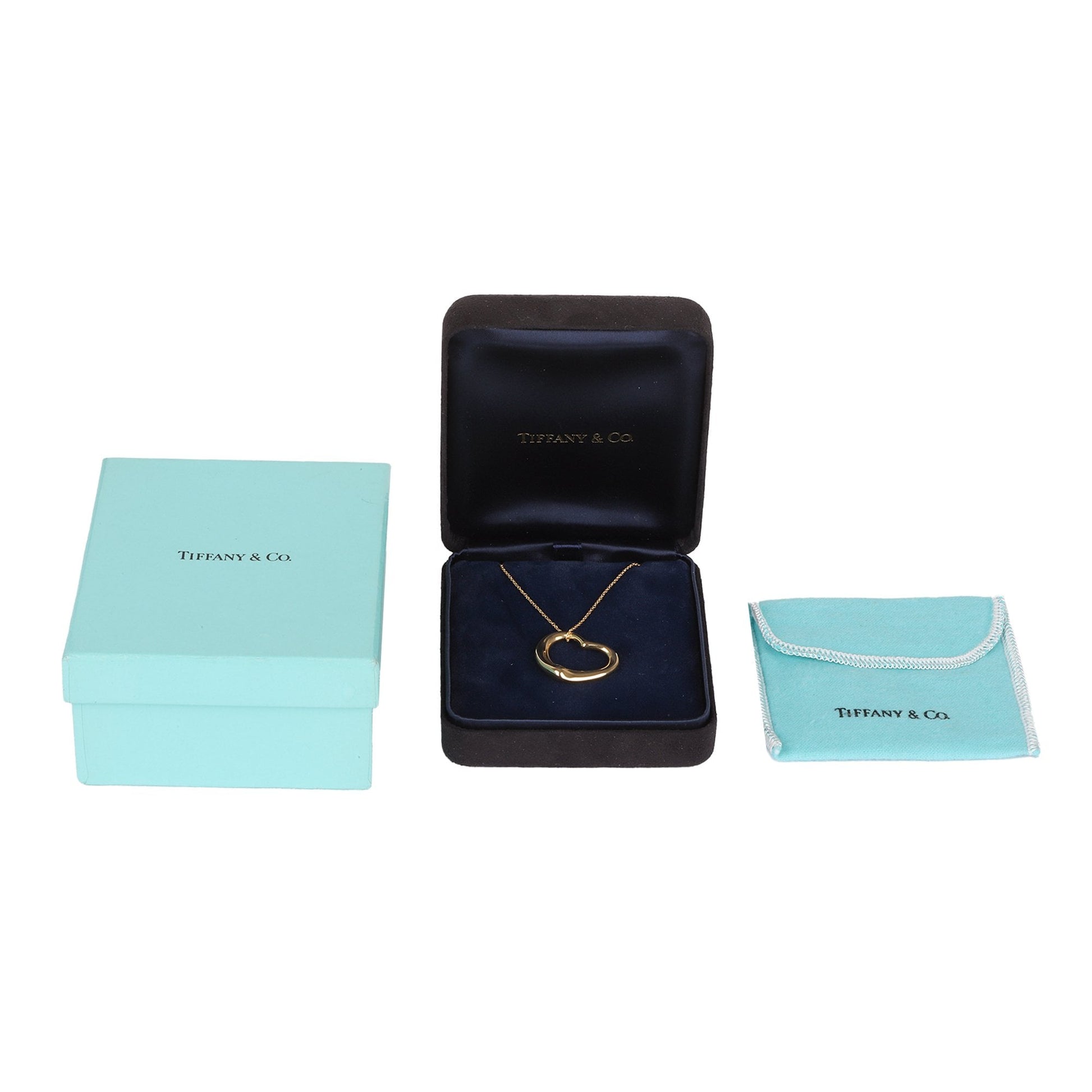 Tiffany & Co Elsa Peretti Heart Pre-owned Necklace in 18ct Gold