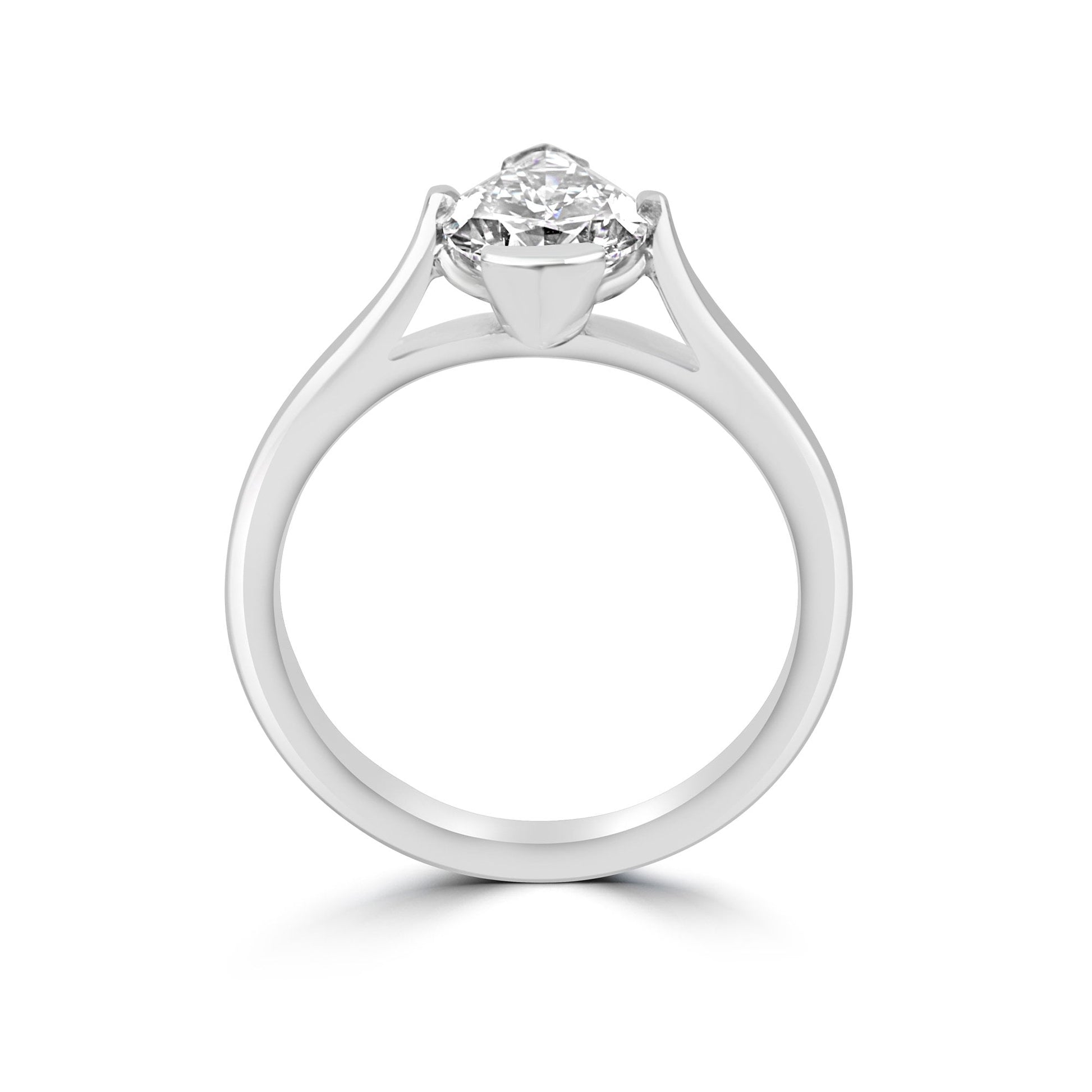 Platinum 1.50ct Pear Cut Lab Grown Diamond Solitaire