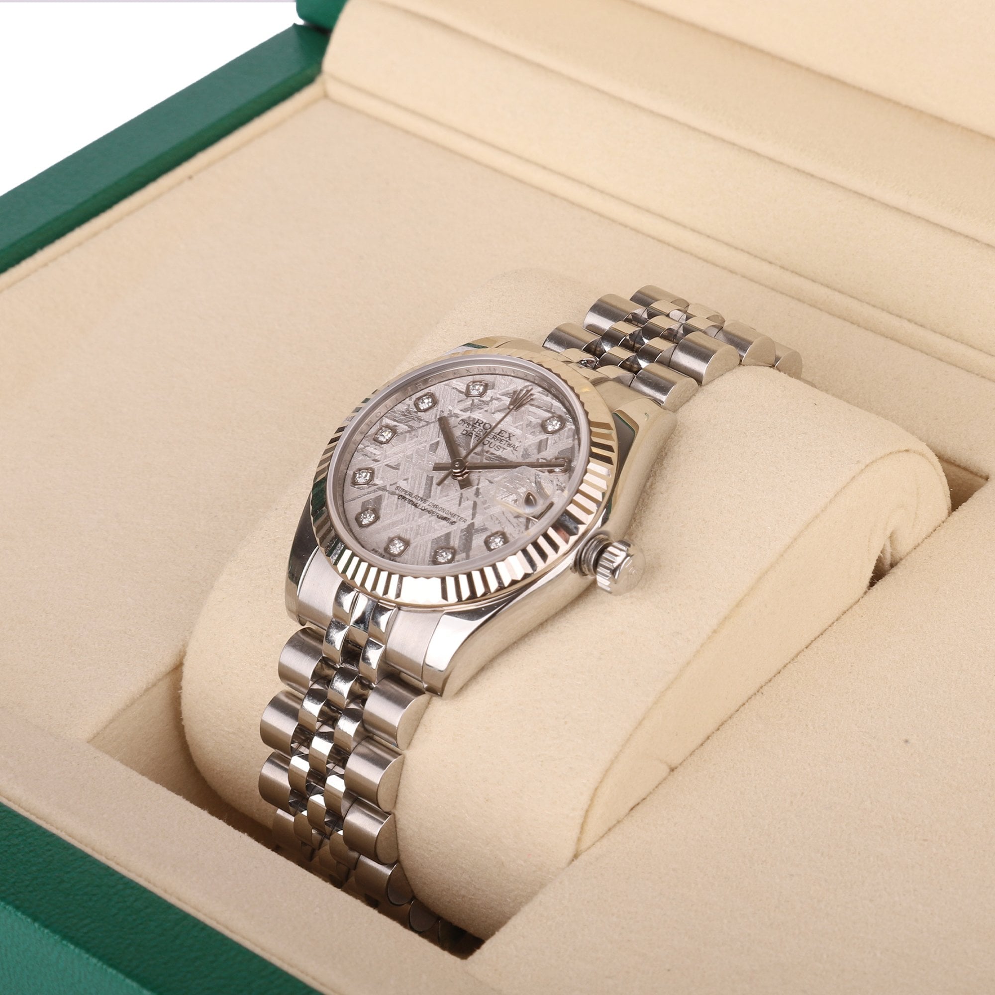 Rolex Datejust 31mm Meteroite Dial Pre-owned Watch in Steel and White Gold