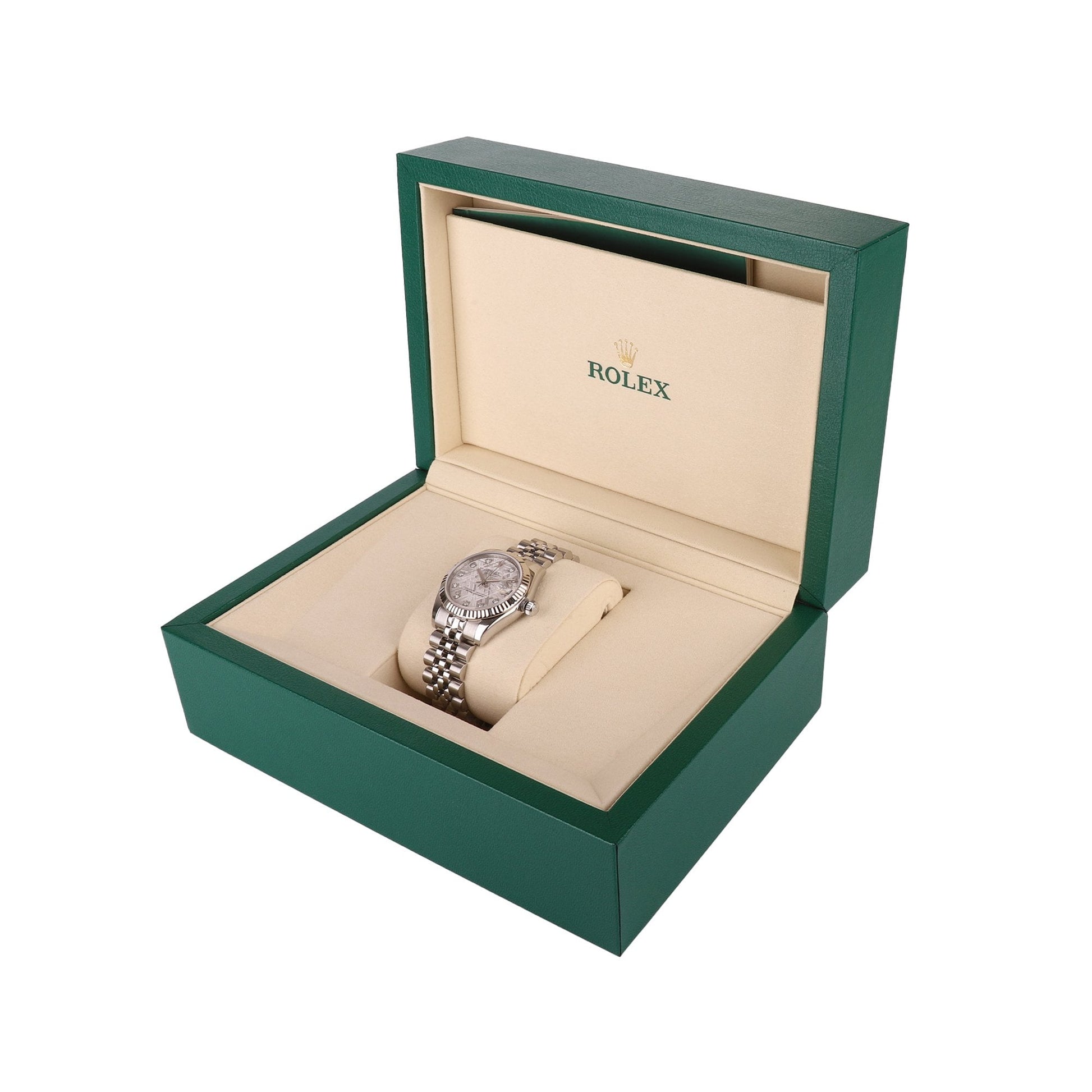 Rolex Datejust 31mm Meteroite Dial Pre-owned Watch in Steel and White Gold