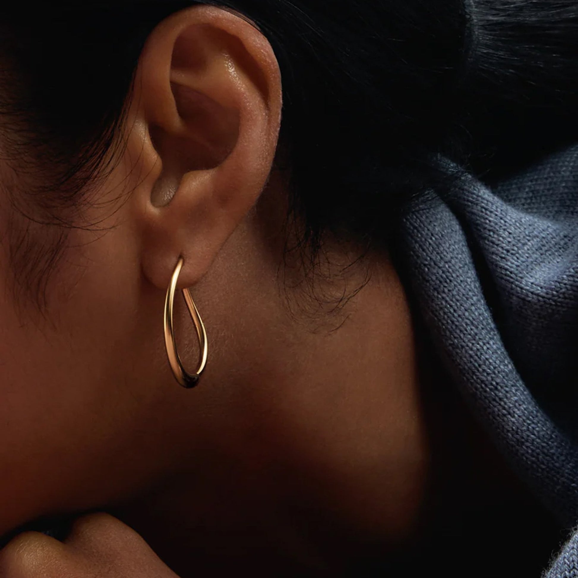 PDPAOLA 18ct Gold Plated Sterling Silver 'Halo' Hoop Earrings