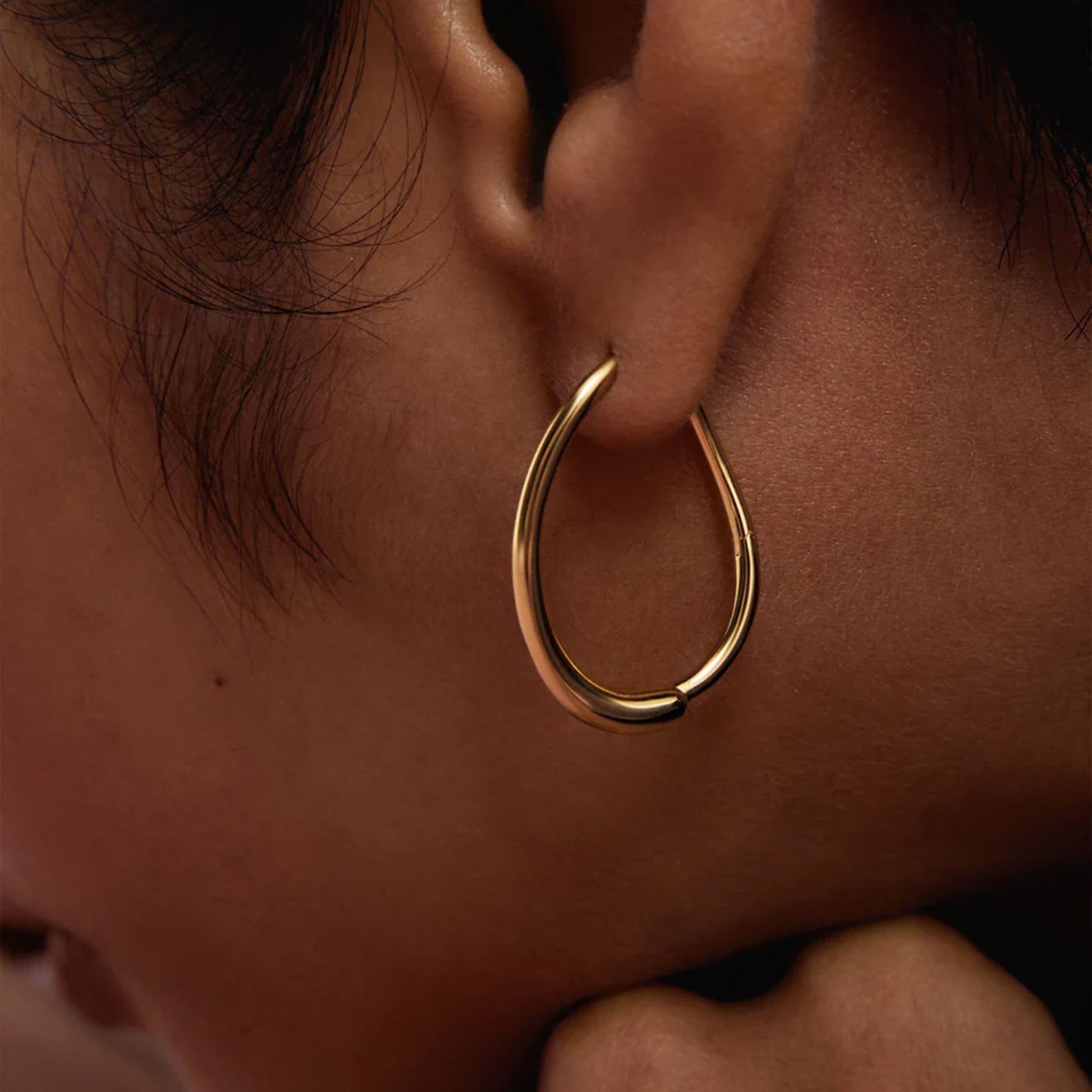 PDPAOLA 18ct Gold Plated Sterling Silver 'Halo' Hoop Earrings