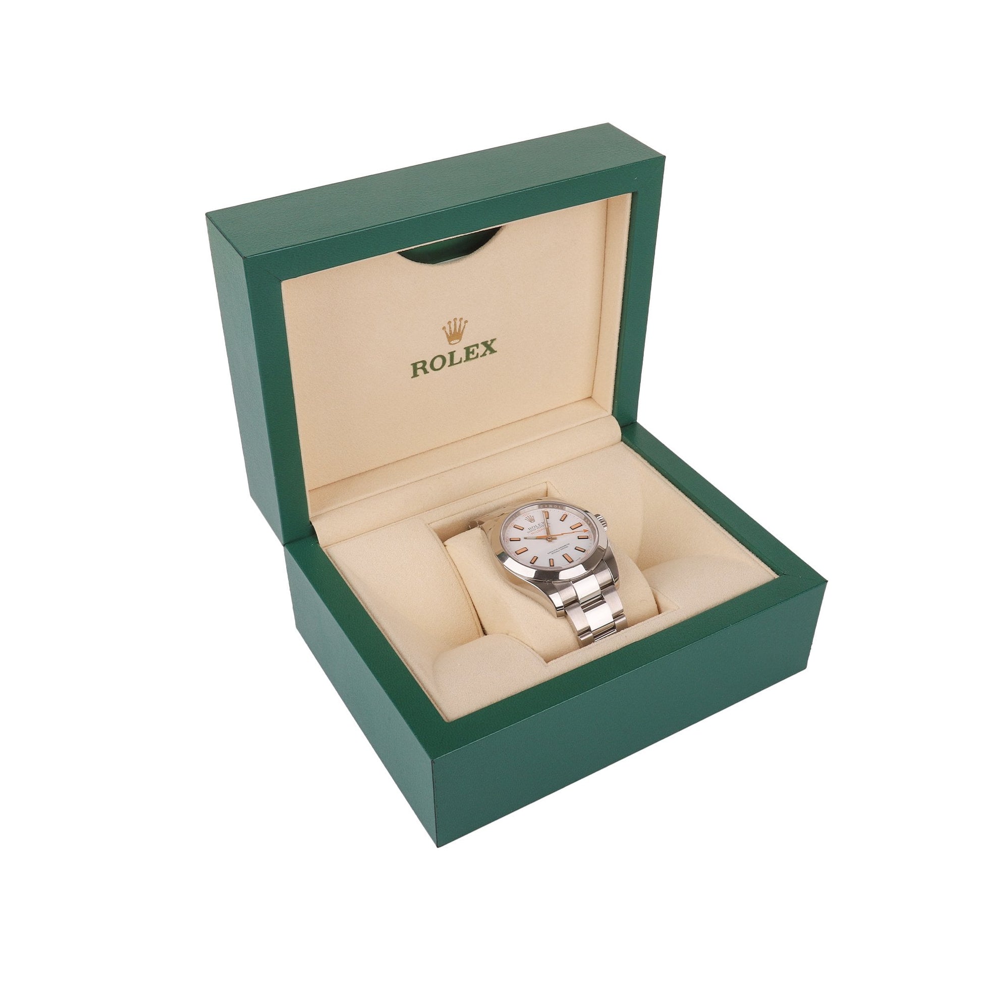 Rolex Millgauss White Non Date Pre-owned Watch in Stainless Steel