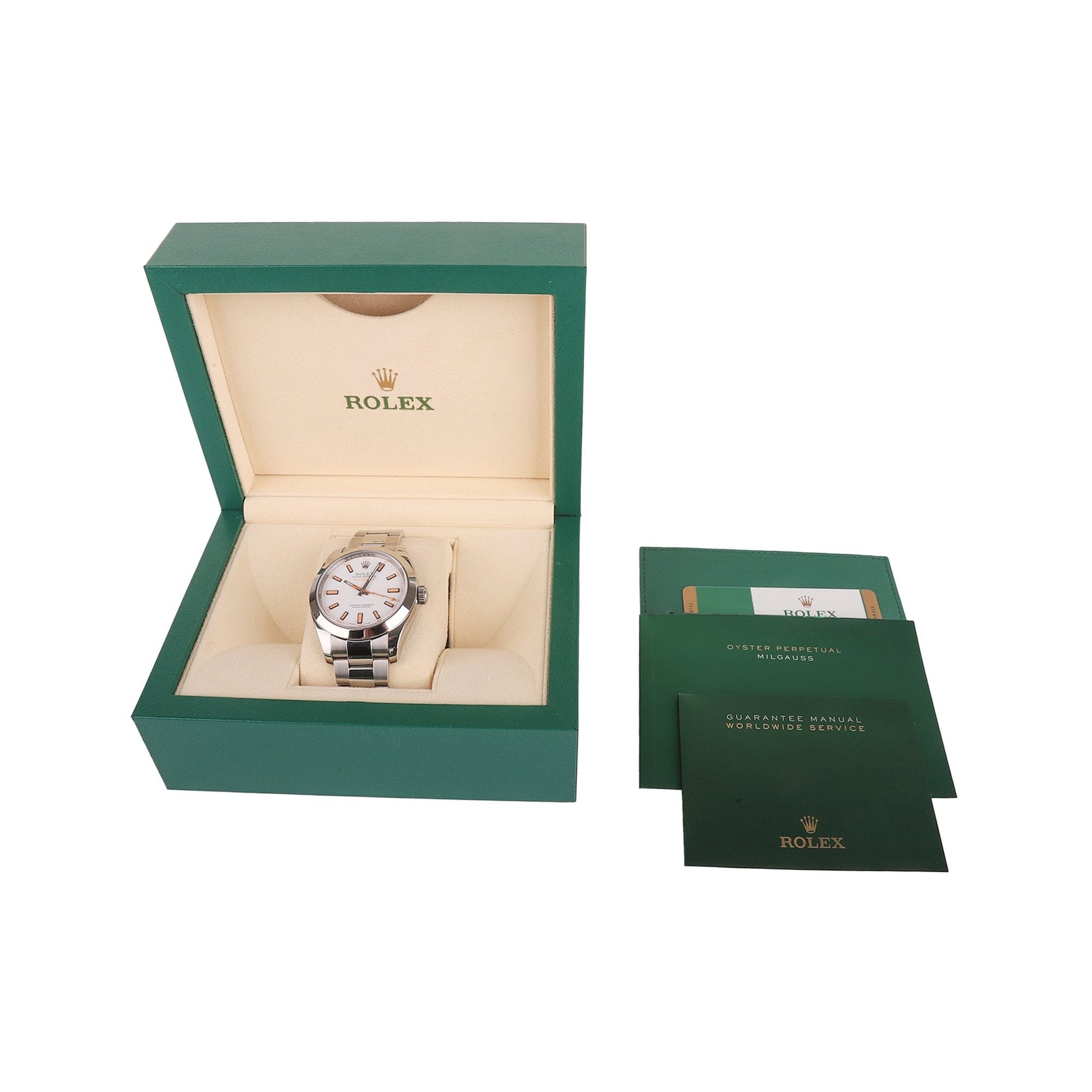 Rolex Millgauss White Non Date Pre-owned Watch in Stainless Steel