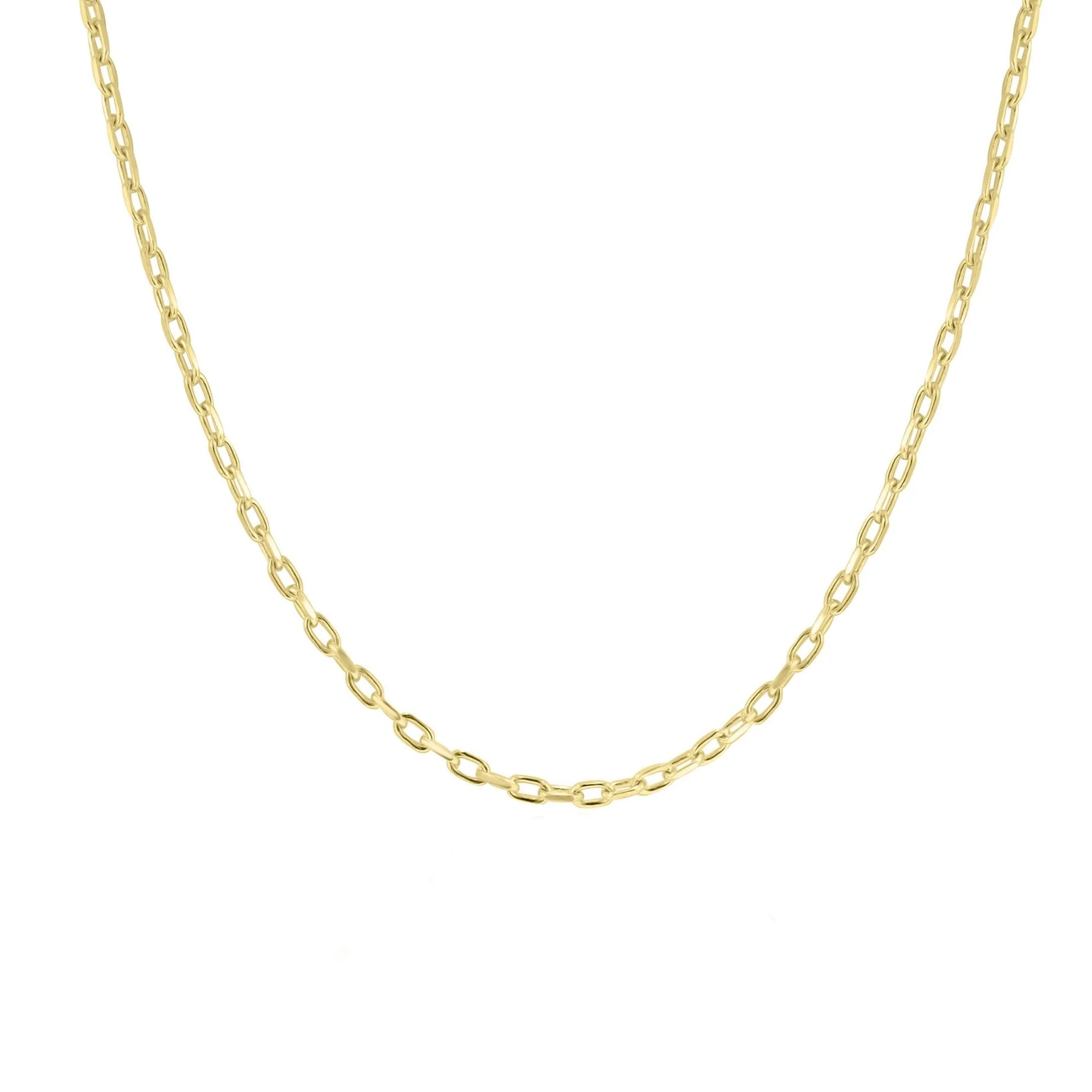 18" 9ct Yellow Gold Filed Trace Stacking Chain