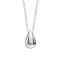 18" Sterling Silver Solid Teardrop Necklace