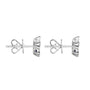 18ct White Gold Blue Sapphire Flower Earrings
