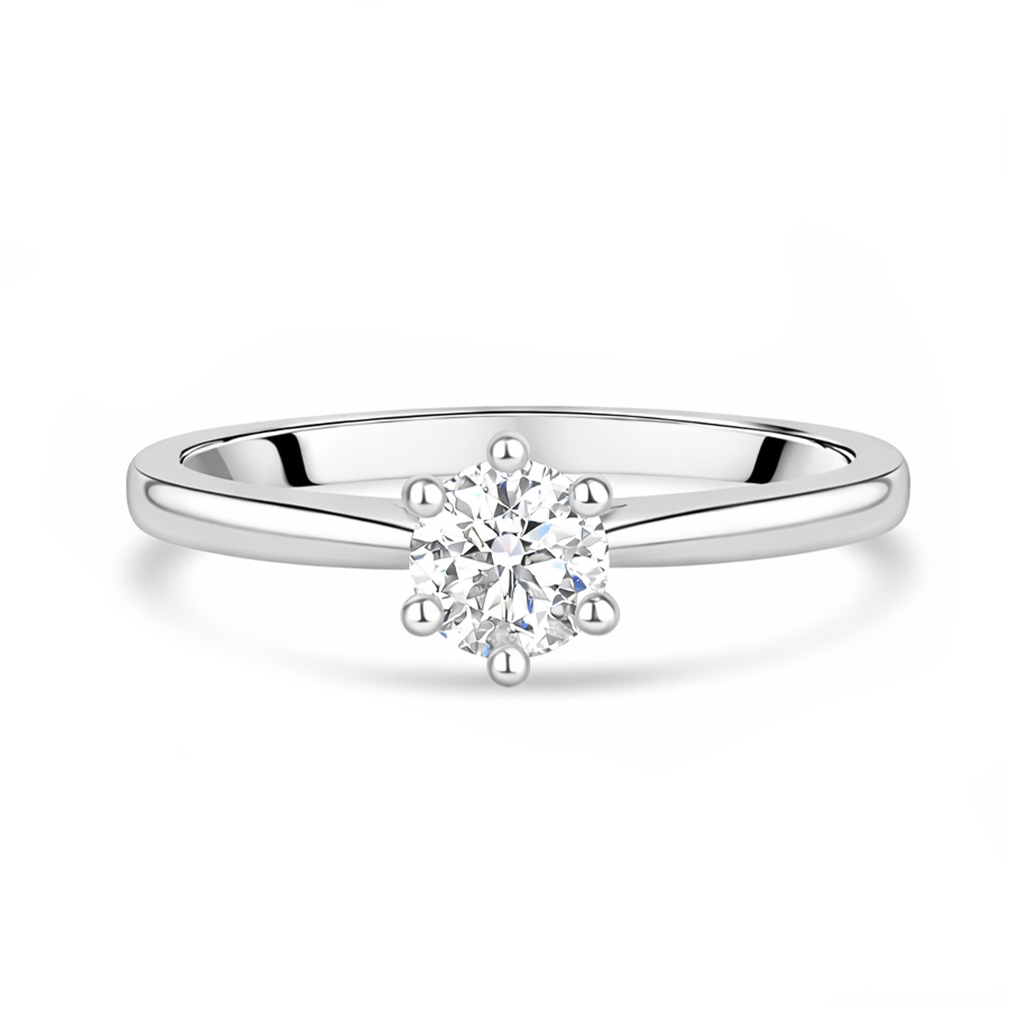 18ct White Gold Engagement Ring 0.67ct RBC GIA Certificated Diamond