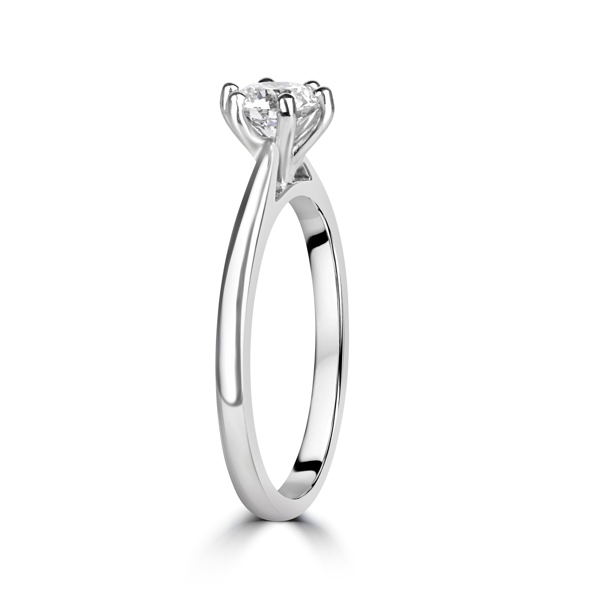 18ct White Gold Engagement Ring 0.67ct RBC GIA Certificated Diamond