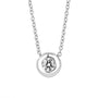 18ct White Gold Round Diamond 'Donut' Slider Pendant and Chain