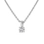 18ct White Gold Single F/E Colour Diamond 18" Necklace